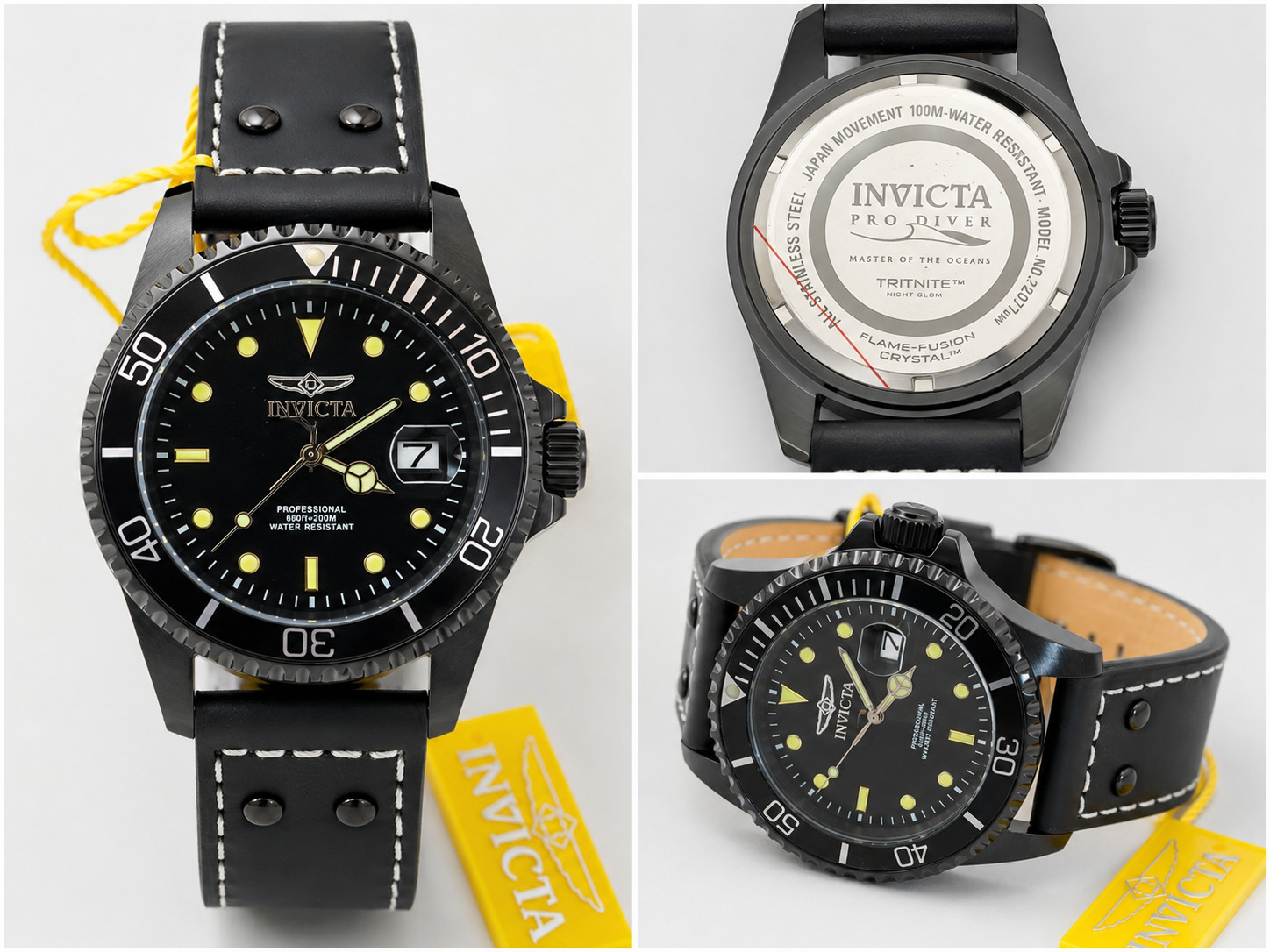 Invicta Pro Diver 22077 Men’s Black Dive Watch 47mm Quartz 100M New w/ Tags
