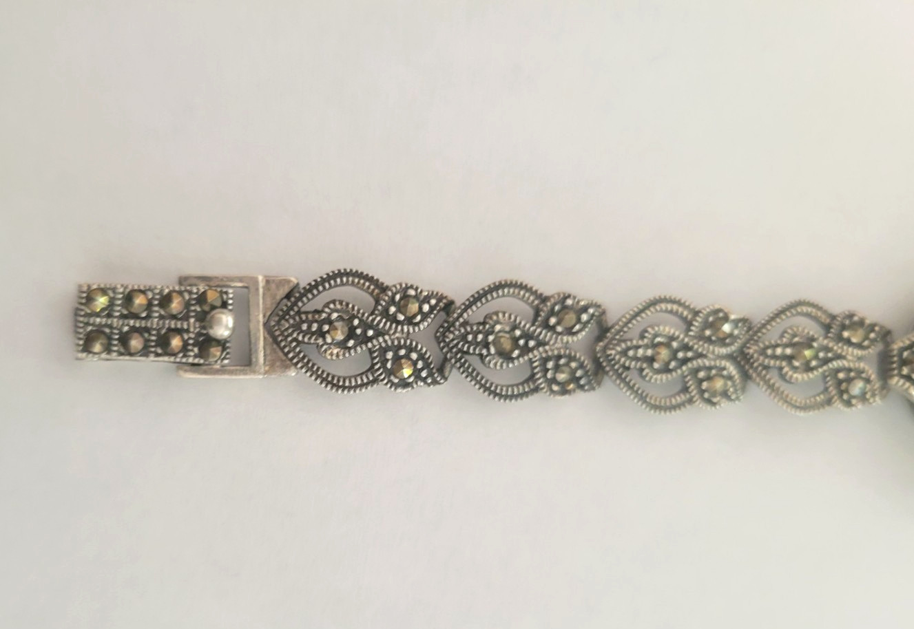 Sterling Silver Watch with Marcasites Japan Quartz Movement