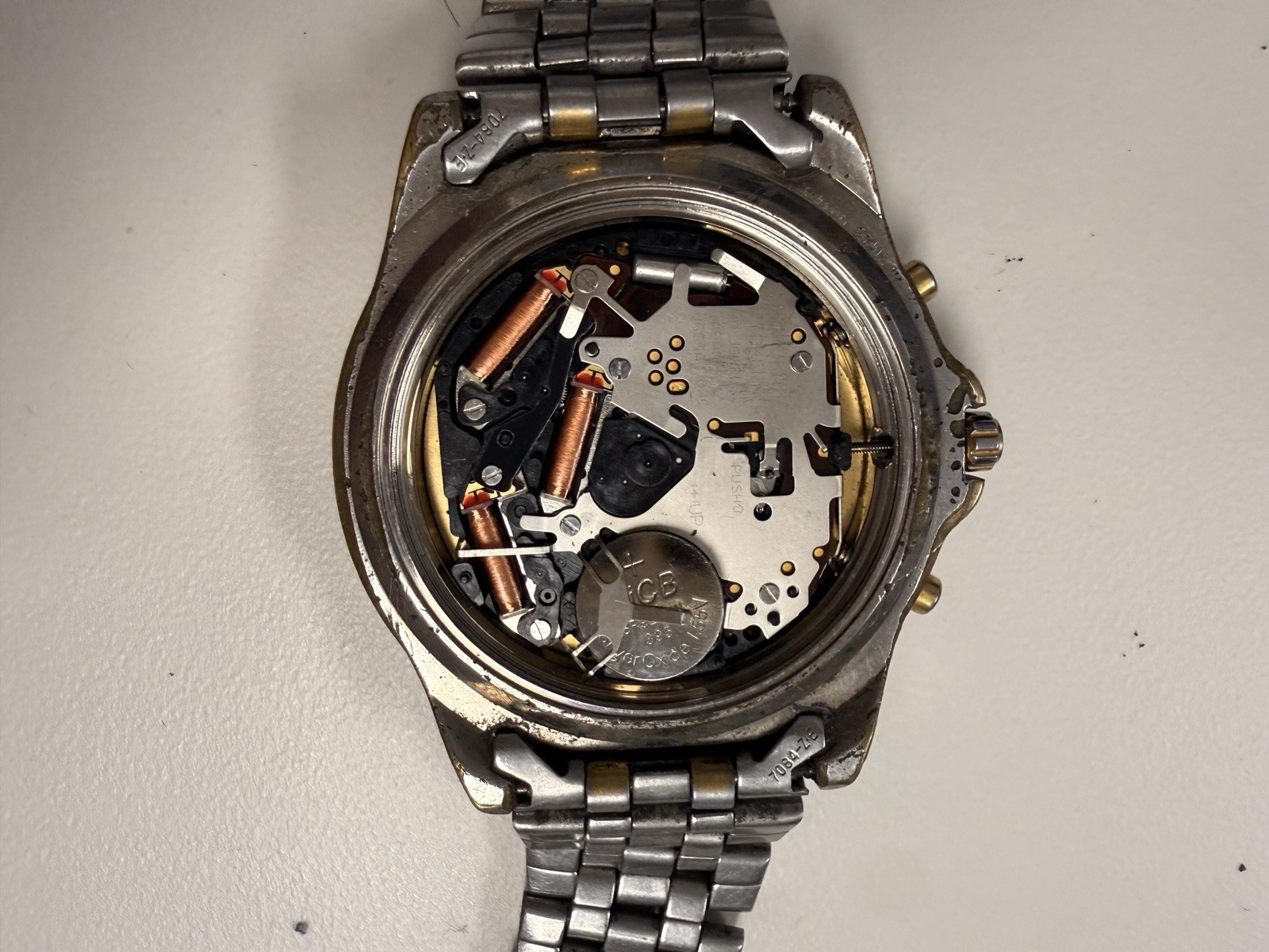 Pulsar 7T92-0CZ0 Quartz Chronograph Watch Runs Setting Issue Parts Repair