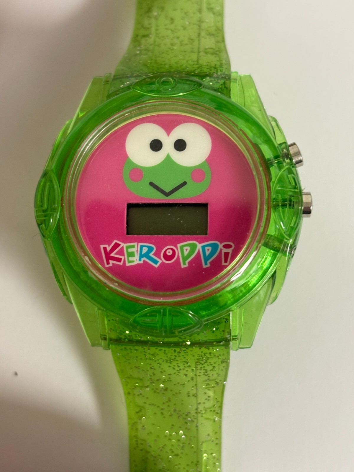Keroppi Sanrio Green Plastic Resin Digital Quartz Watch NOT WORKING