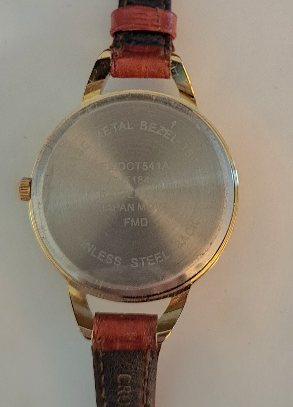 Valletta Women’s 8.5 In Goldtone Watch Brown Band New Battery