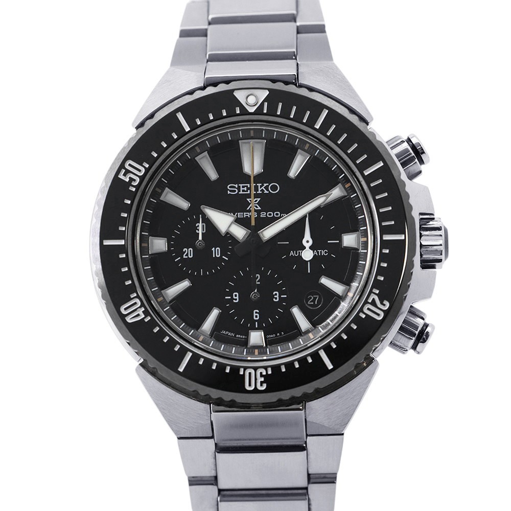 SEIKO Prospex Diver Scuba TransOcean 46.5mm Stainless Steel Black Dial SBEC001