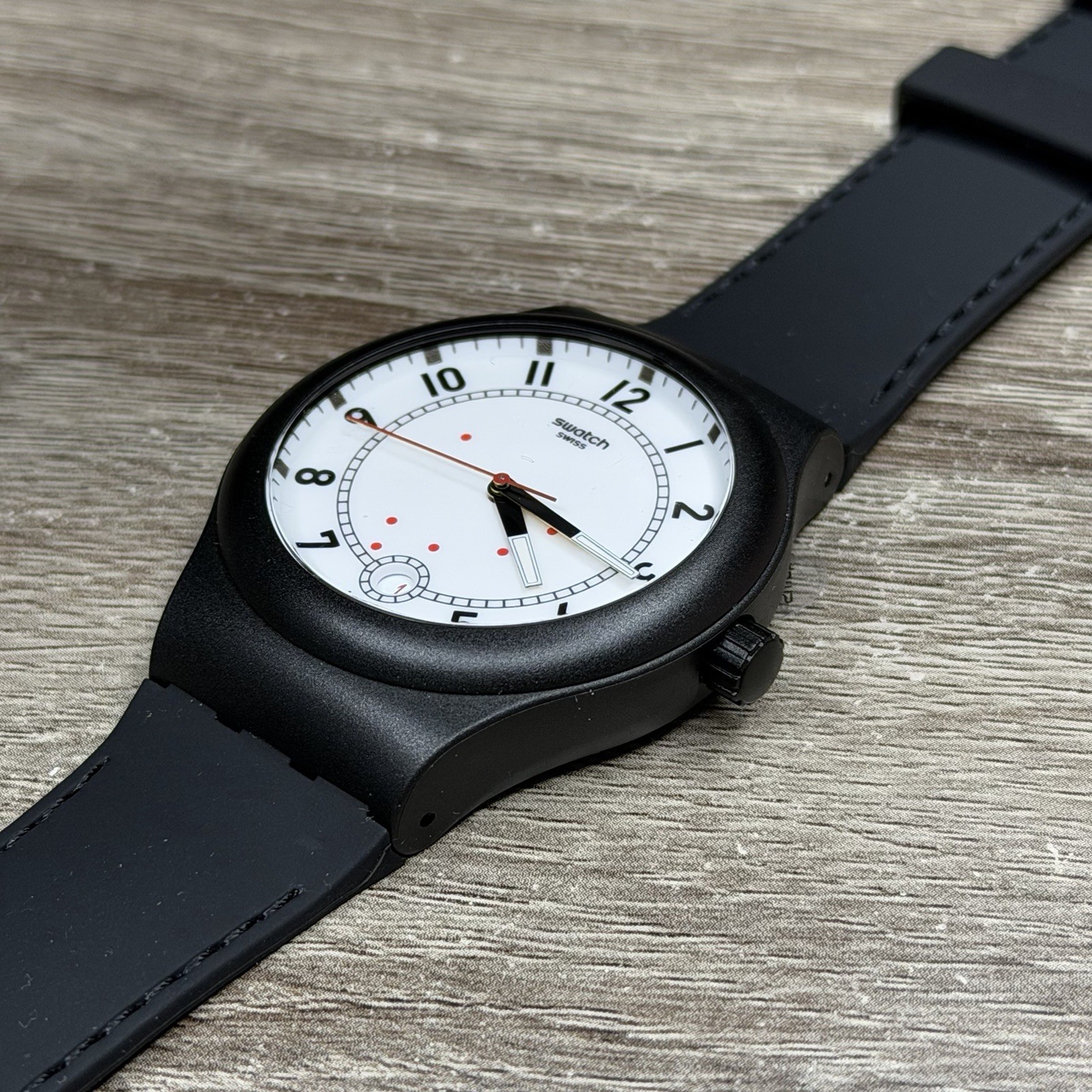 NEW✅AUTOMATIC✅ Swatch SISTEM CHIC Black Silicone Men’s Watch SUTB402