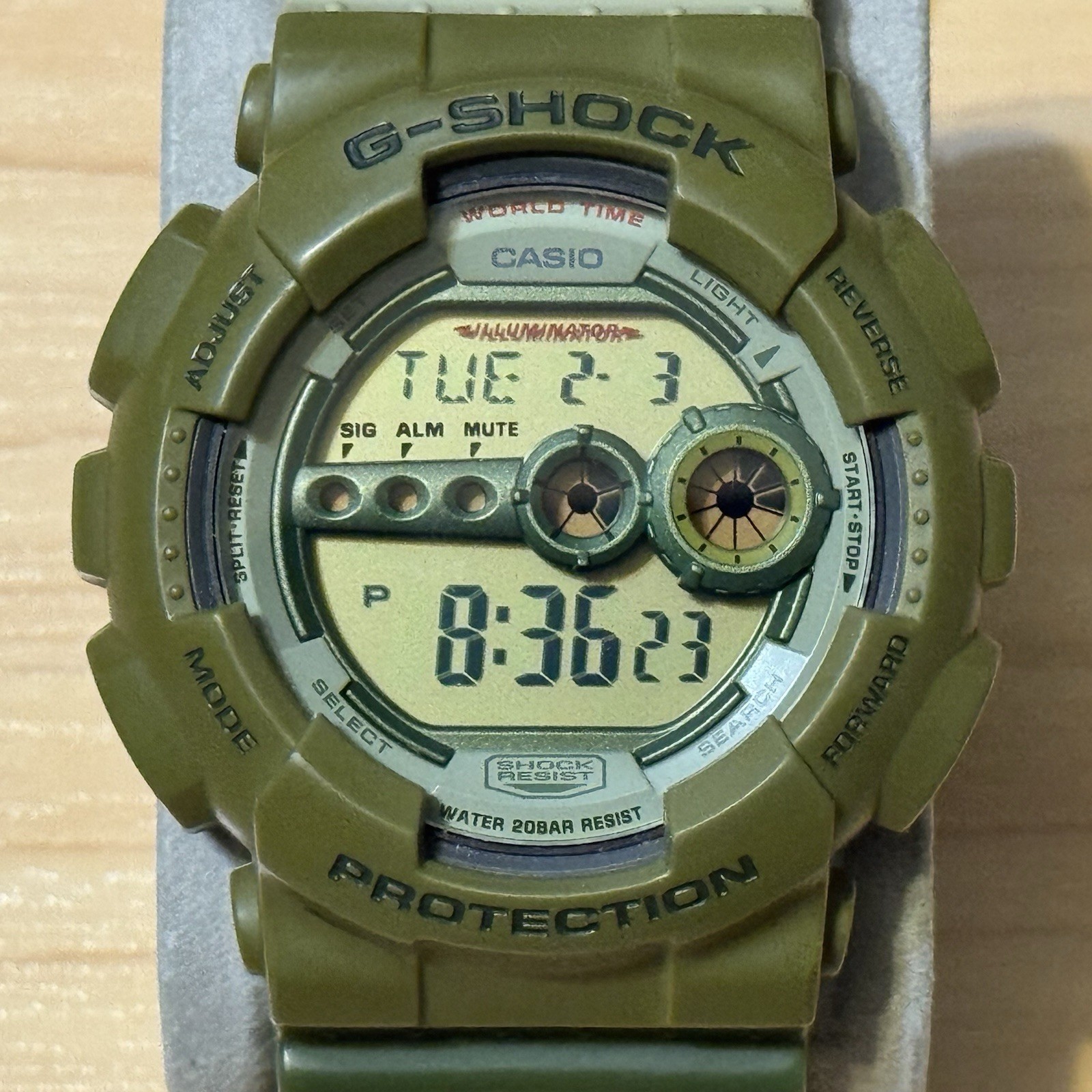 Casio G-Shock GD-100PS-3JS Playset Collab w/ G-Man Figure Digital Watch GD 100