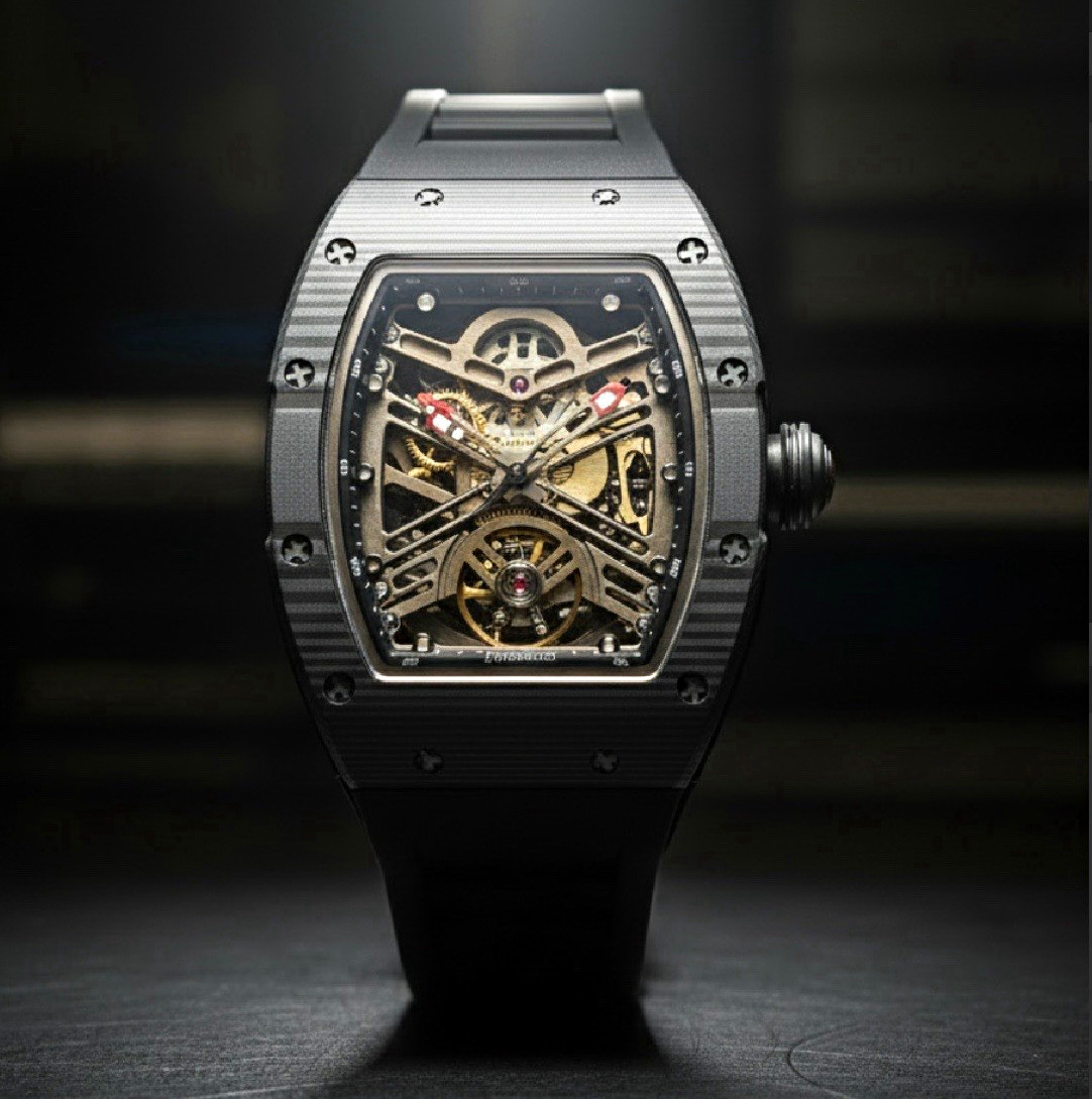 ETM Series-03 The Skeleton Manual Mechanical Skeleton Dial Tonneau Watch