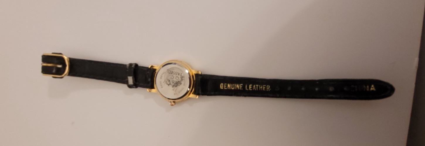 PRESTIGE by WALTHAM QUARTZ WATCH. DIAMOND DIAL WITH GOLD TONE