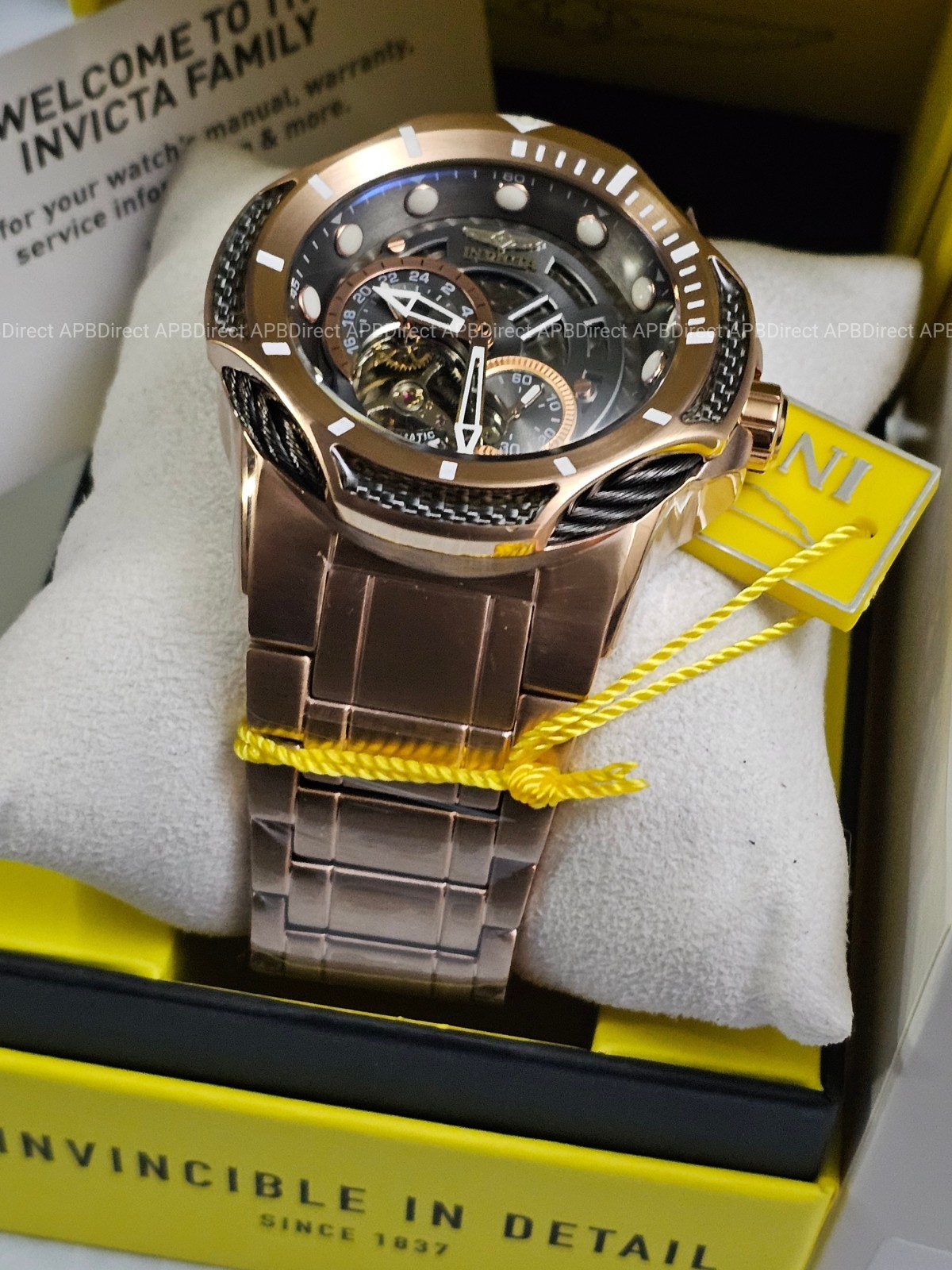 Invicta – BOLT – Automatic – Open ❤️ Heart Dial Rose Gold / Gunmetal mens watch