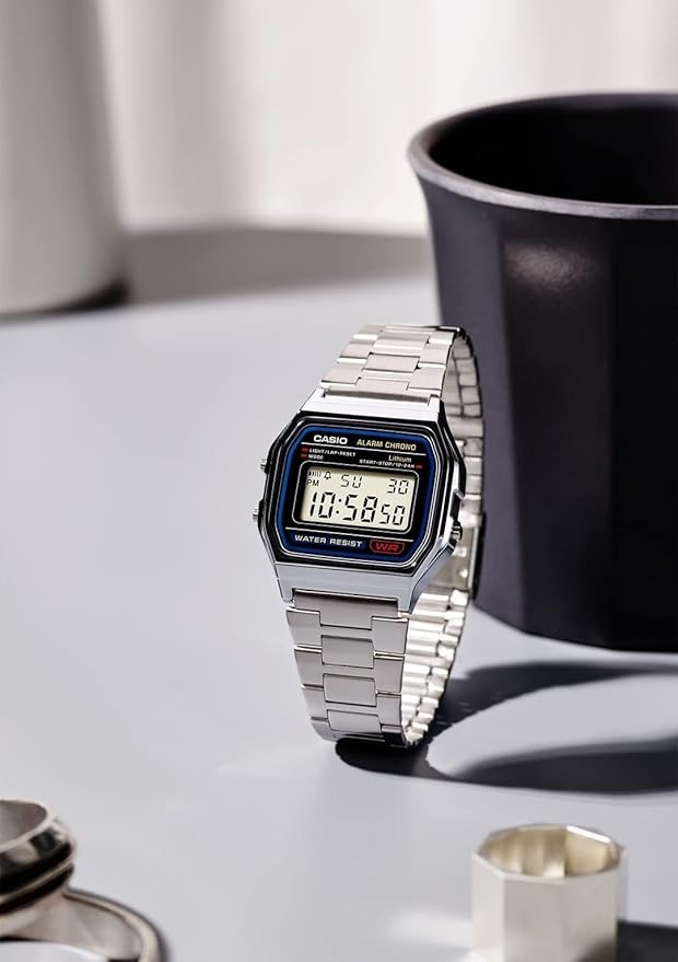 NEW Casio A158WA-1JH A158WA-1 Classic Digital Watch Stainless Steel Band JDM