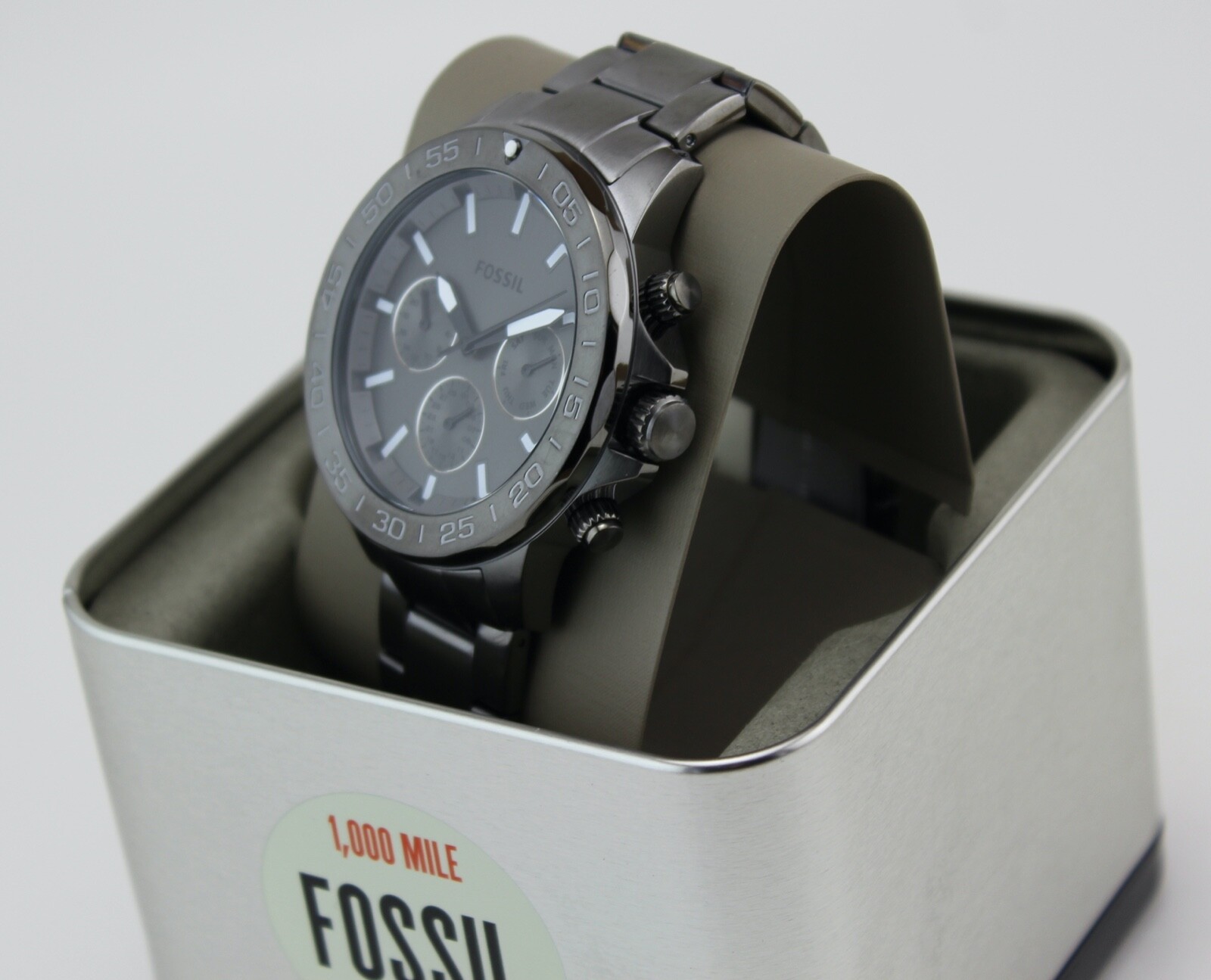 NEW AUTHENTIC FOSSIL BANNON MULTIFUNCTION SMOKE CHRONOGRAPH BQ2491 MEN’S WATCH