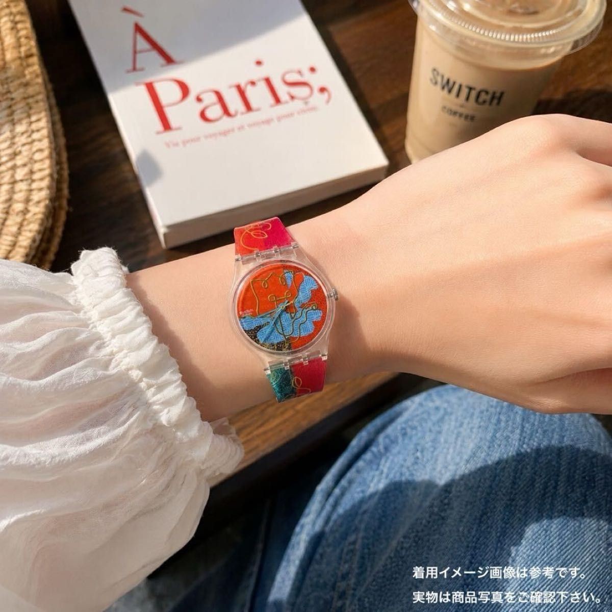 SWATCH GK310 MADAN wristwatch working with case designer art watch quartz skelet