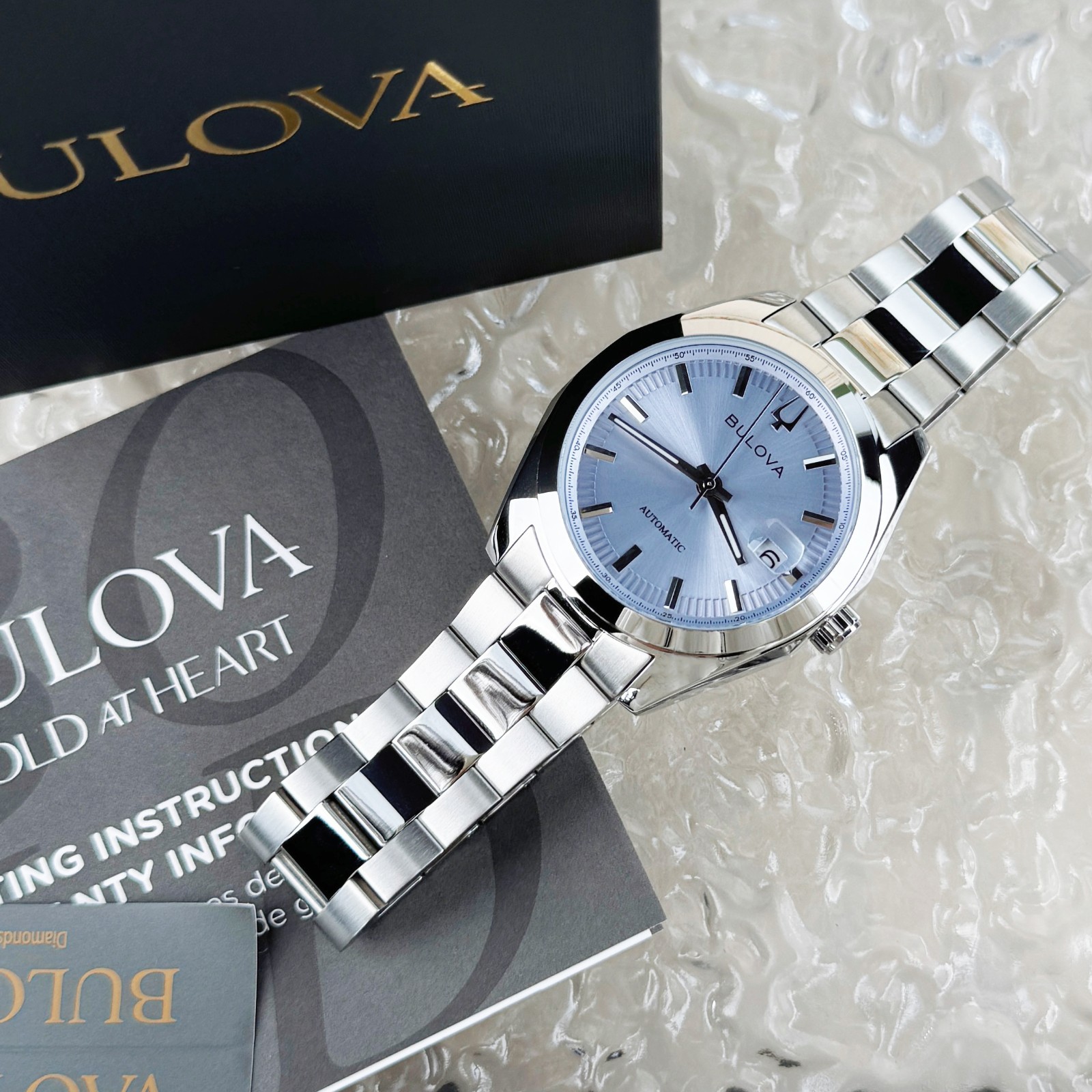 Bulova Classic Surveyor Automatic blue Dial Men’s watch 96B469 39mm