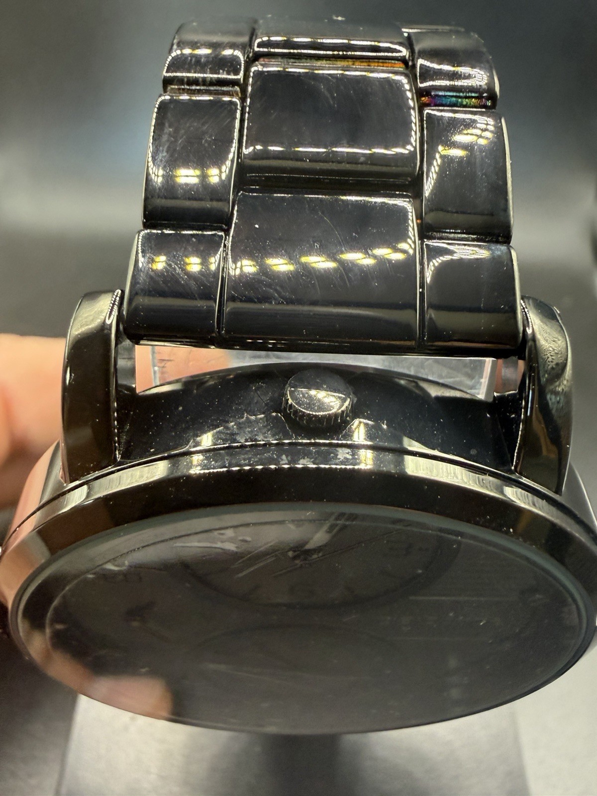 Men’s Liz Claiborne Triple Time Zone Watch, New Batteries, Gray/Black Dial 50 Mm