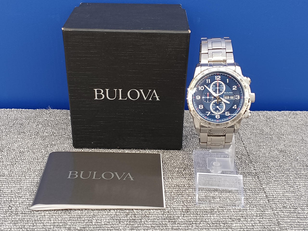 [A4N] Bulova Marine Star 96C121 Calendar Chronograph Quartz Analog [r5n]