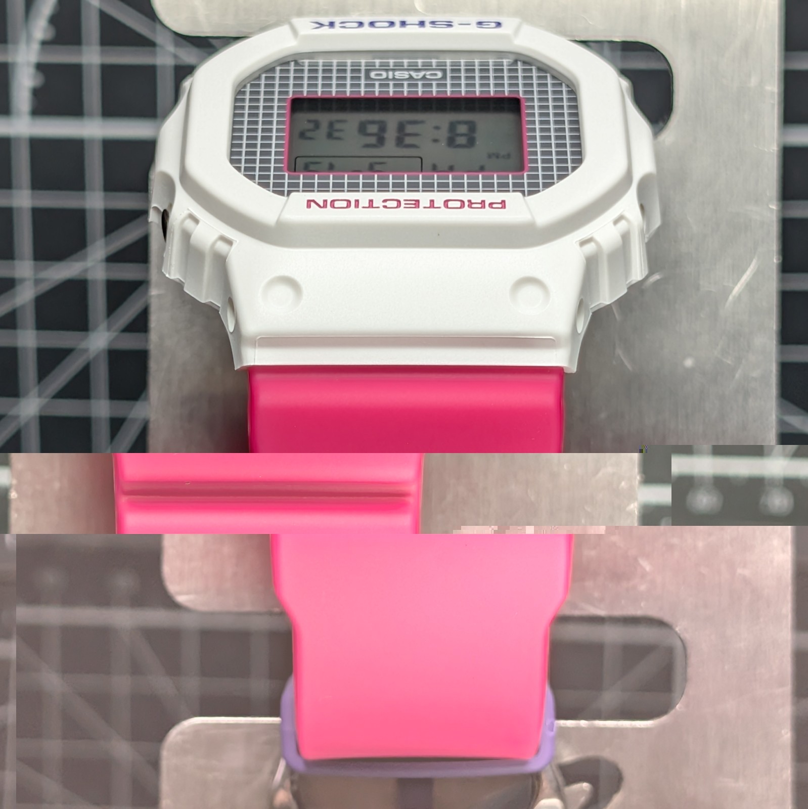 Casio G-Shock THROWBACK DW-5600 White Purple Pink Digital Classic DW-5600THB-7