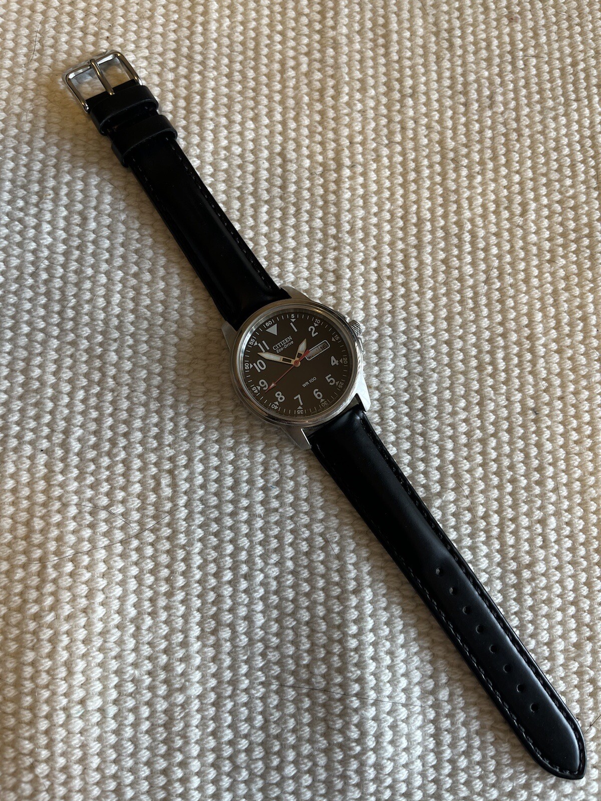 Citizen Garison Men’s Watch Black leather strap