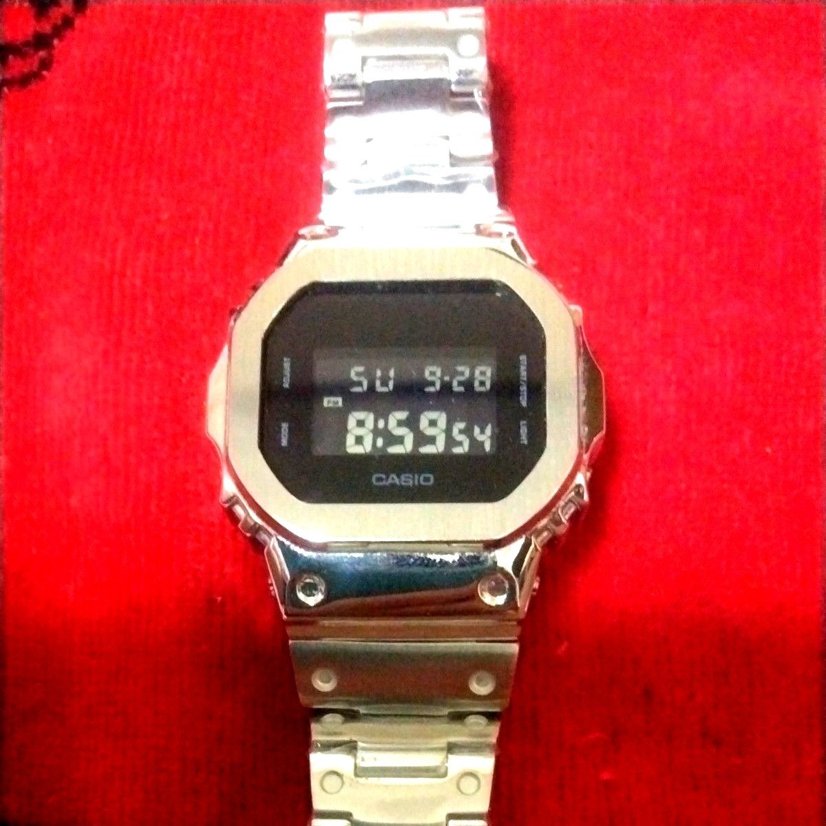 CASIO G SHOCK DW5600 Digital Wristwatch Silver Full Metal Specification