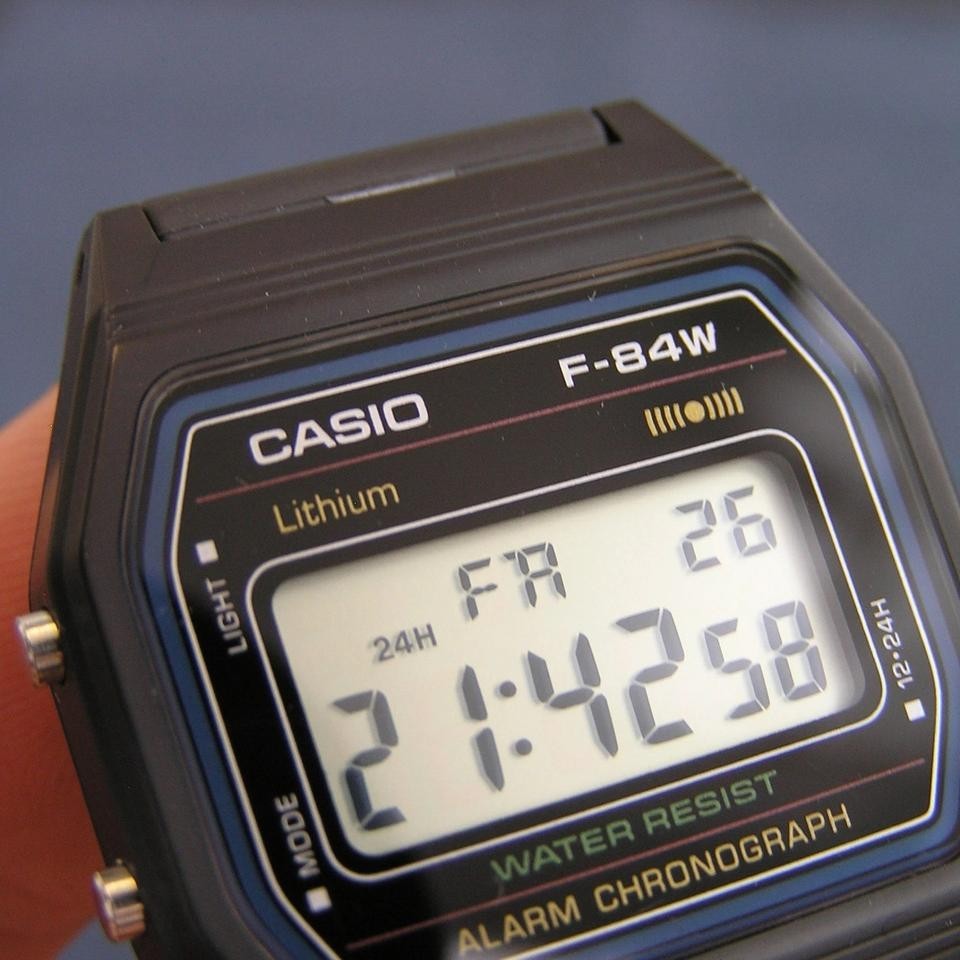 NEW Casio F-84W-1QJH Digital Watch Black Resin JDM Japan Domestic Market