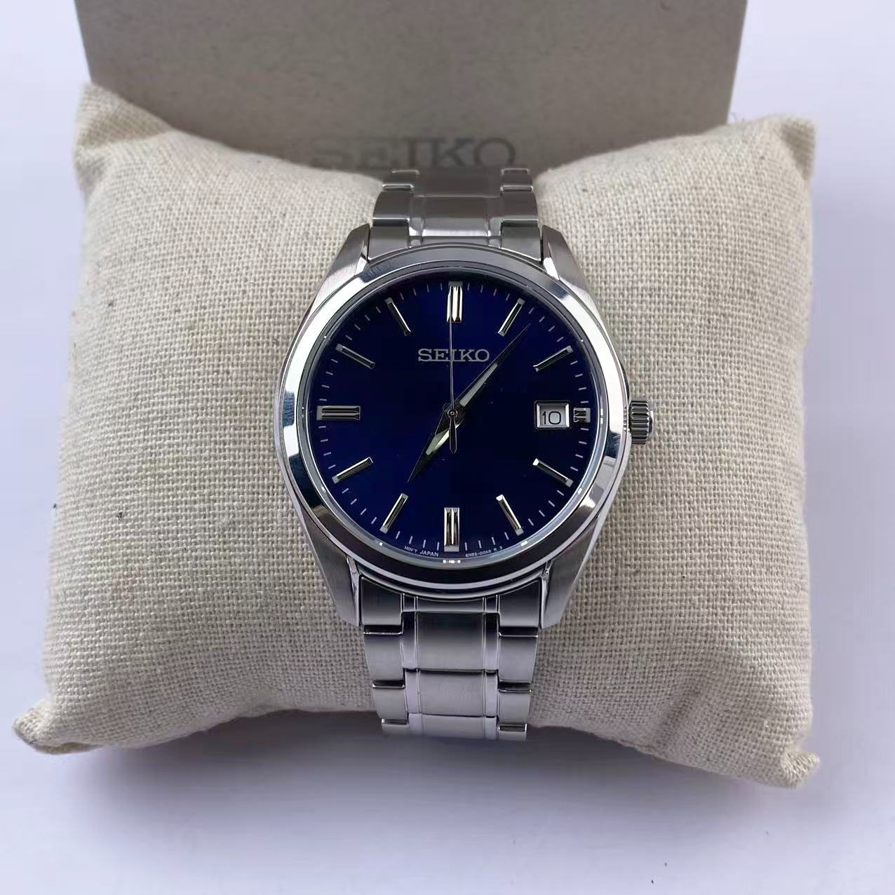 New Seiko Essentials SUR309 Blue Dial Stainless Steel Men’s Quartz Watch 40.2 mm