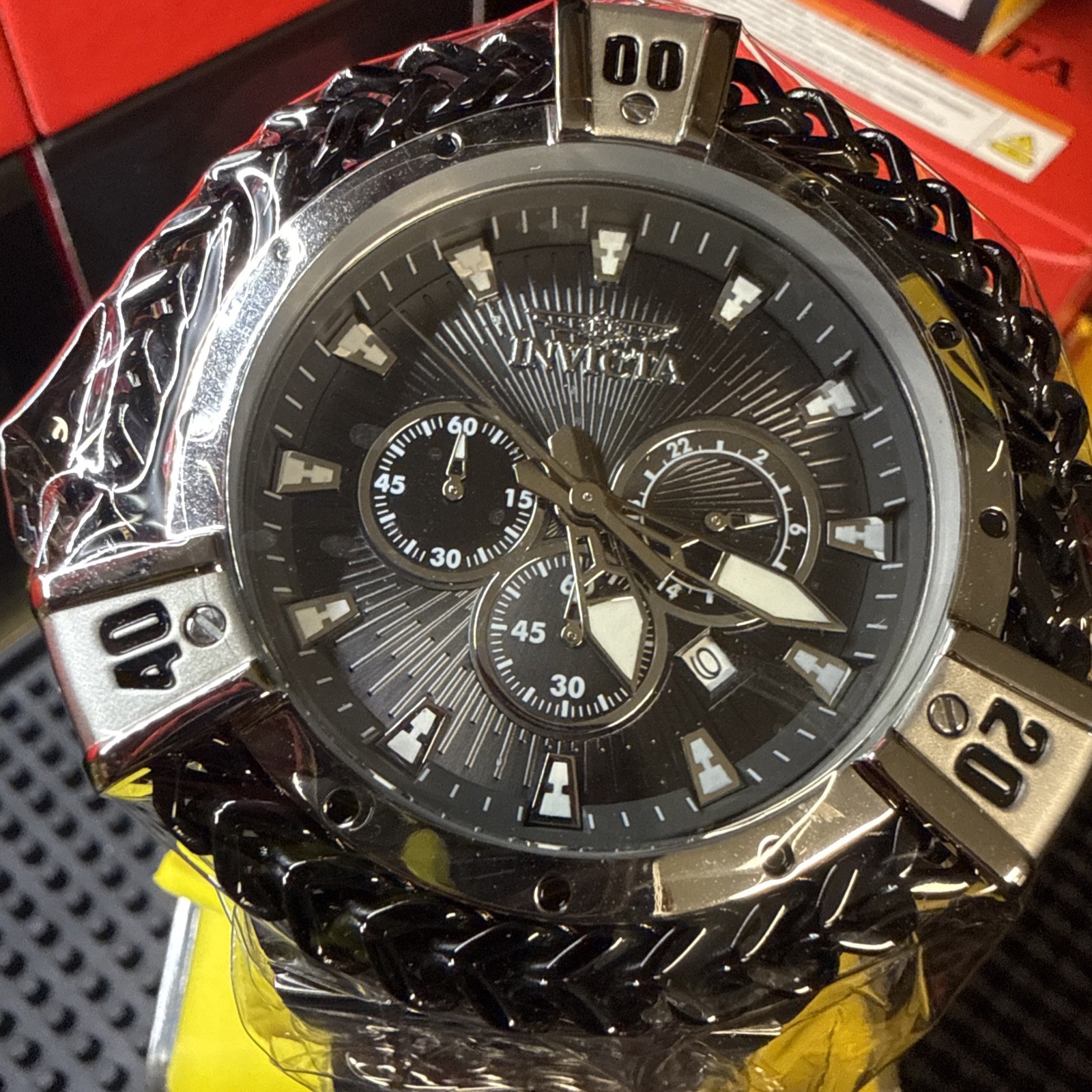 Invicta Bolt Herc 48160 Chronograph 54mm Black Stainless Steel Men’s Watch