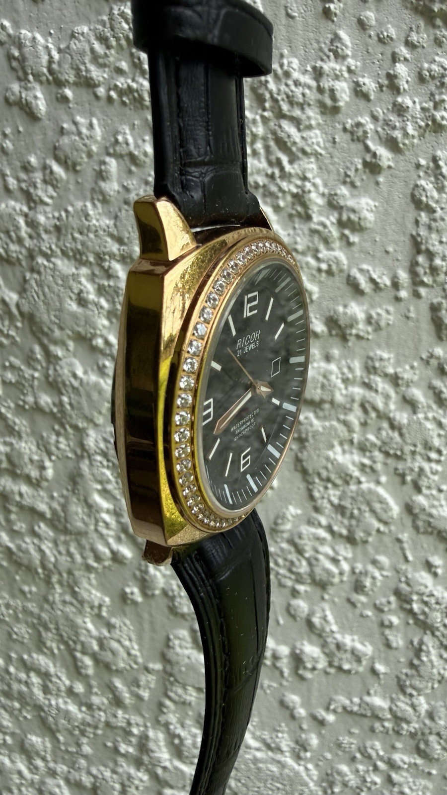 Ricoh Black Dial 21J 40mm Automatic Wristwatch