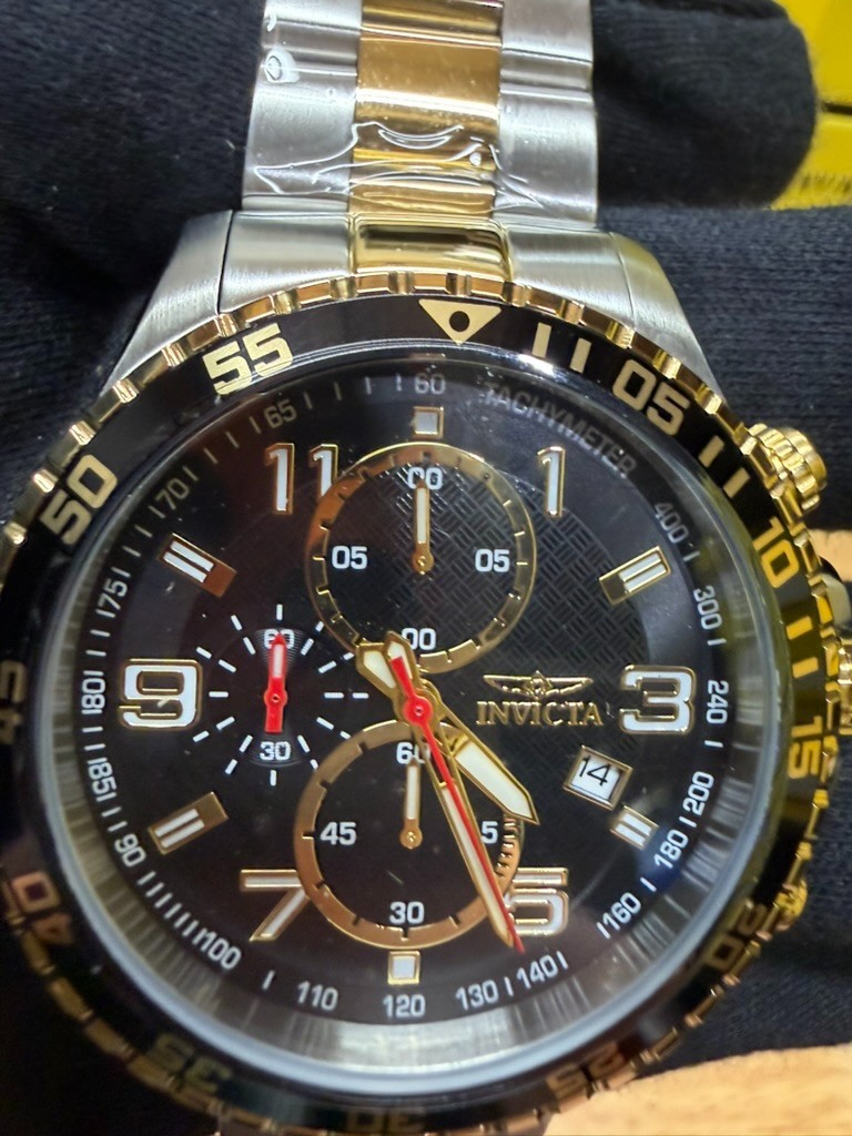 Title: Invicta Specialty Mach Gala 69805 Men’s 48mm Two-Tone Gold Steel Black Co