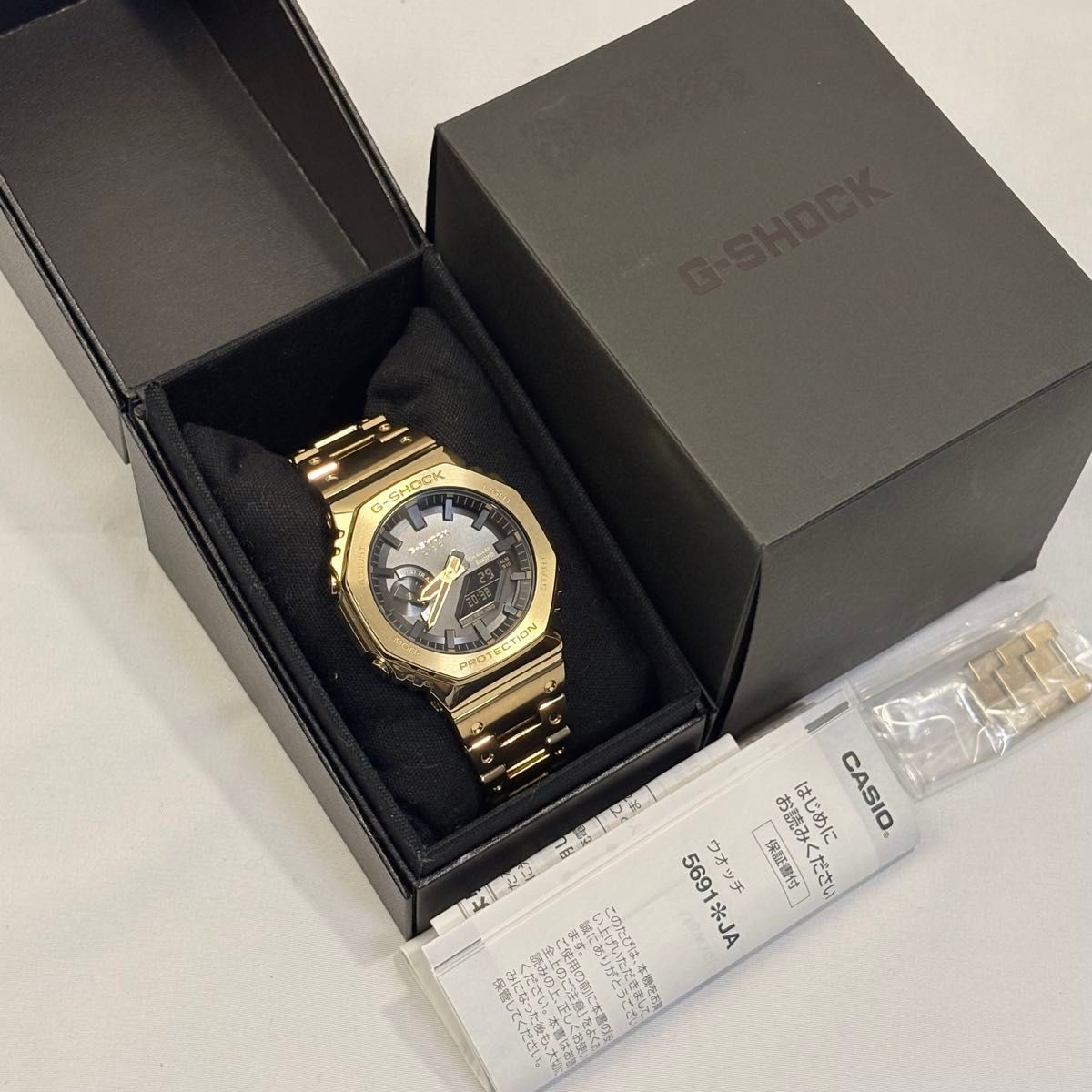 GM B2100GD 9AJF CASIO G-Shock full metal yellow gold IP Bluetooth solar charging