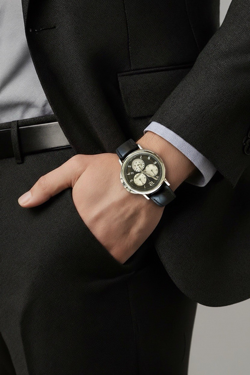✅ Montblanc Summit 7060 • Black & White/Grey Tri-Compax • Quartz Chronograph ✅
