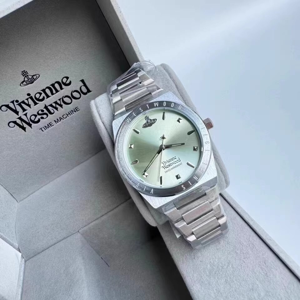 VIVIENNE Mint Green Women’s Quartz Watch Stainless Steel Strap Sapphire
