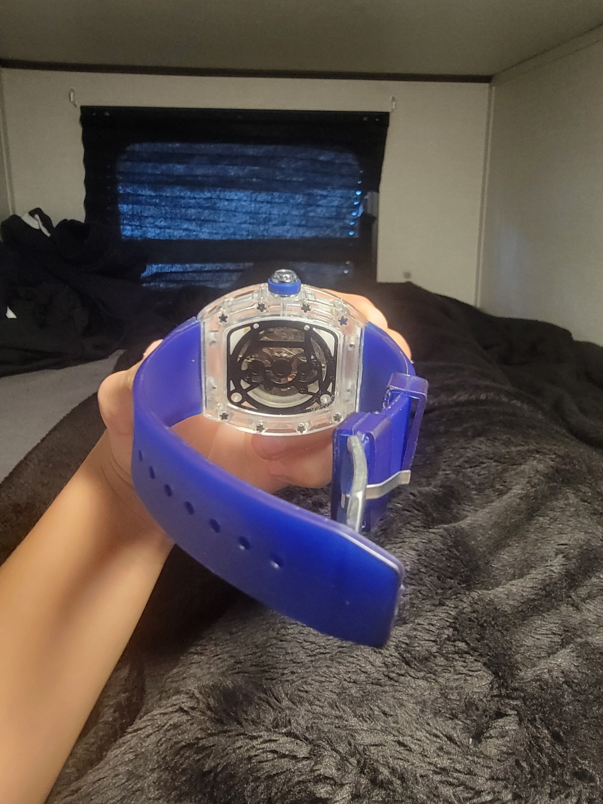 Blue & Red & White Colored Watch
