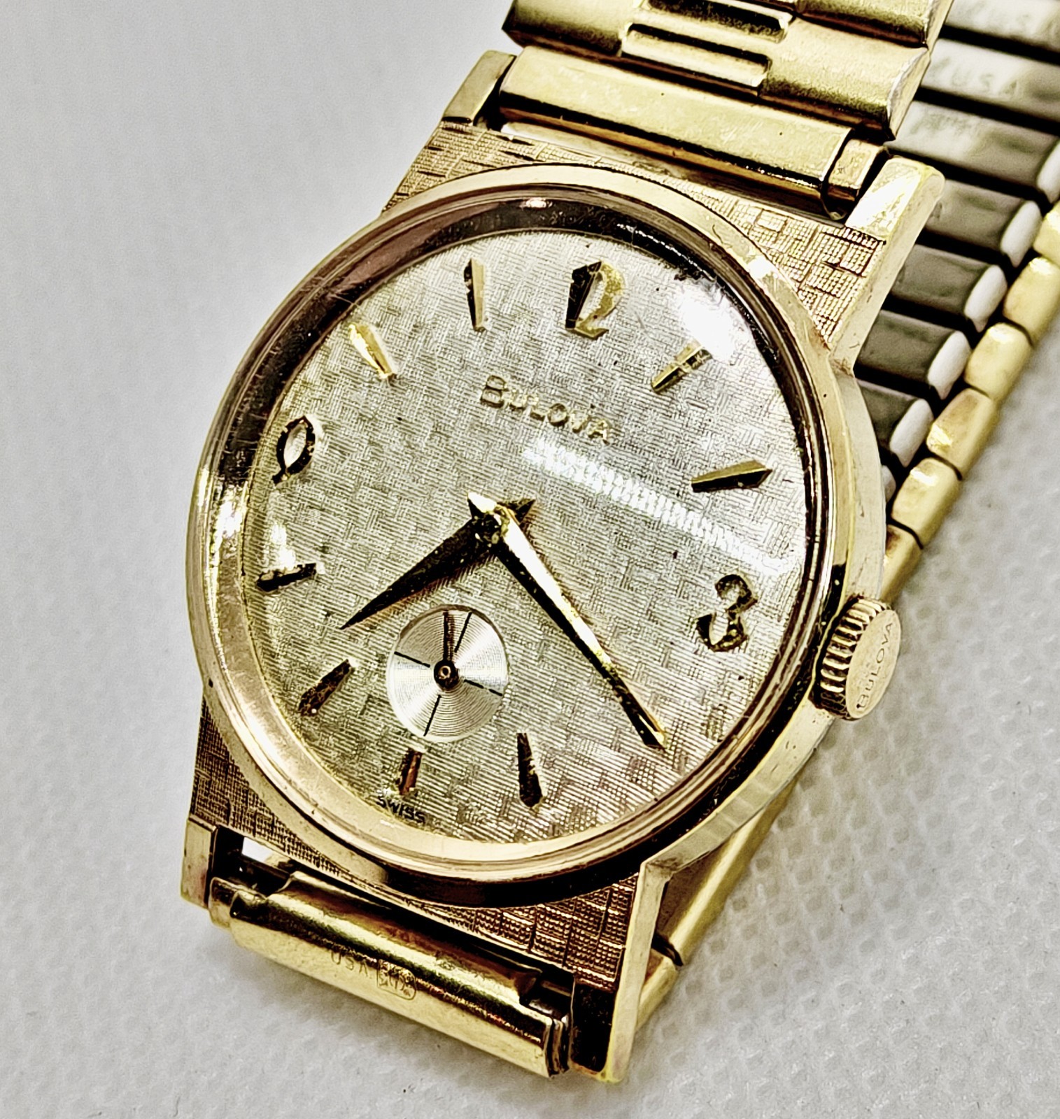 Vintage 1963 Bulova American Eagle Men’s Watch 11AF Textured Dial