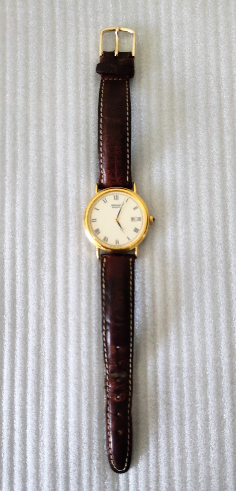 Vintage SEIKO Men’s Quartz Watch Model 7N29-8A09 w/ Original Box & Papers NICE!