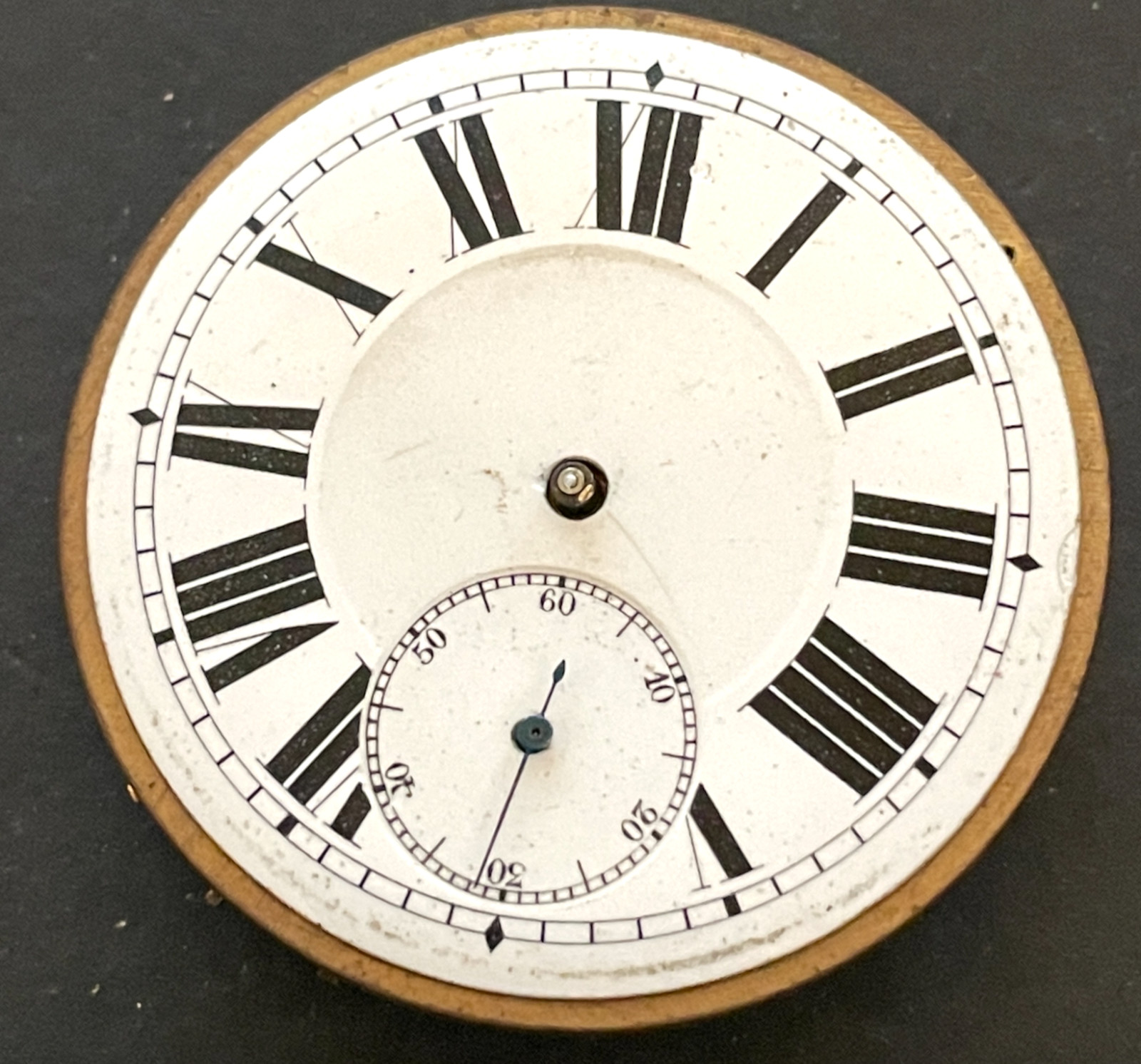 Antique Unsigned 18s Fusee Pocket Watch Movement Parts/Repair 46.5mm