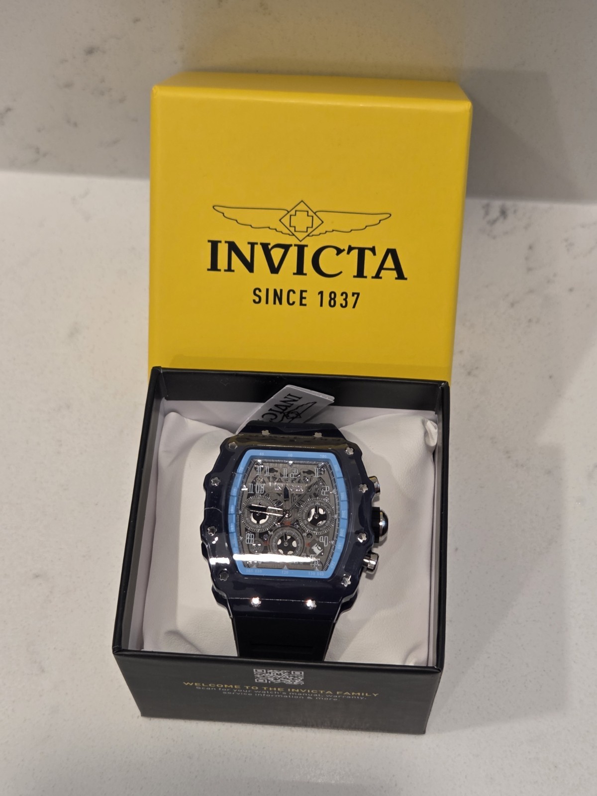 Invicta Racing Night Fall Nitro Gen Men’s Watch 43mm Quartz 50m Blue/Gray w/Box