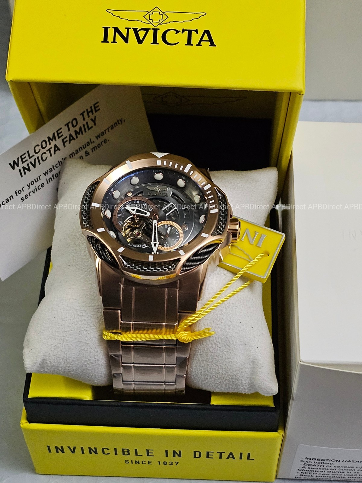 Invicta – BOLT – Automatic – Open ❤️ Heart Dial Rose Gold / Gunmetal mens watch