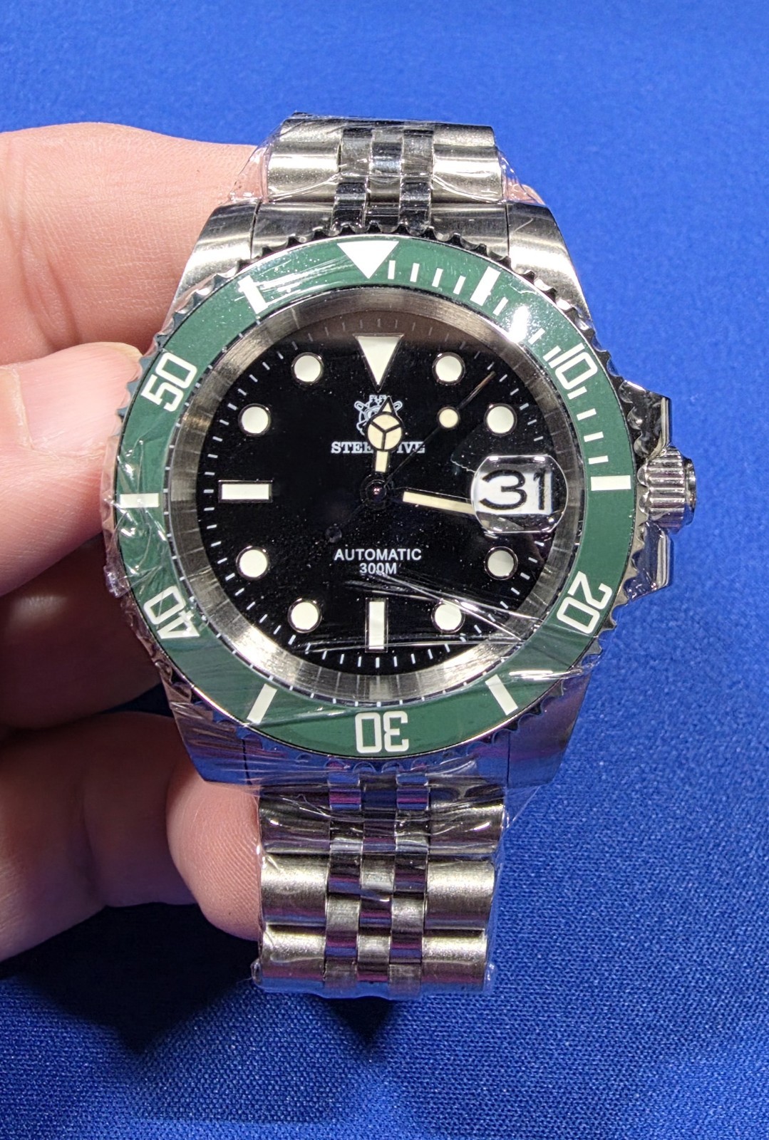 Steeldive Green Black SD1953 Seiko NH35 Automatic 300m Dive Watch Sapphire New