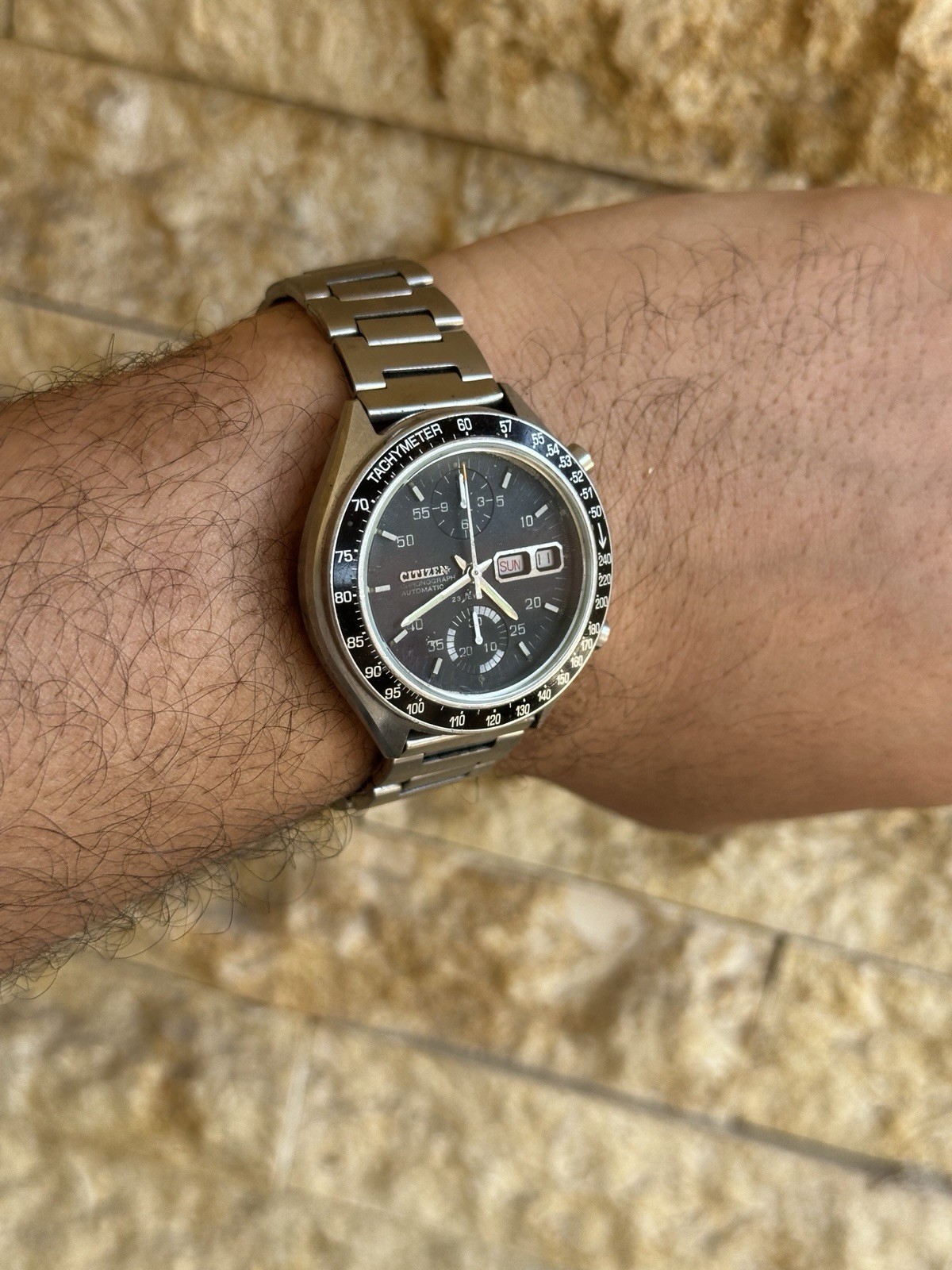 Vintage Citizen Flyback Chronograph 67-9313 Speedy Dec 1976 Challenge Timer Box