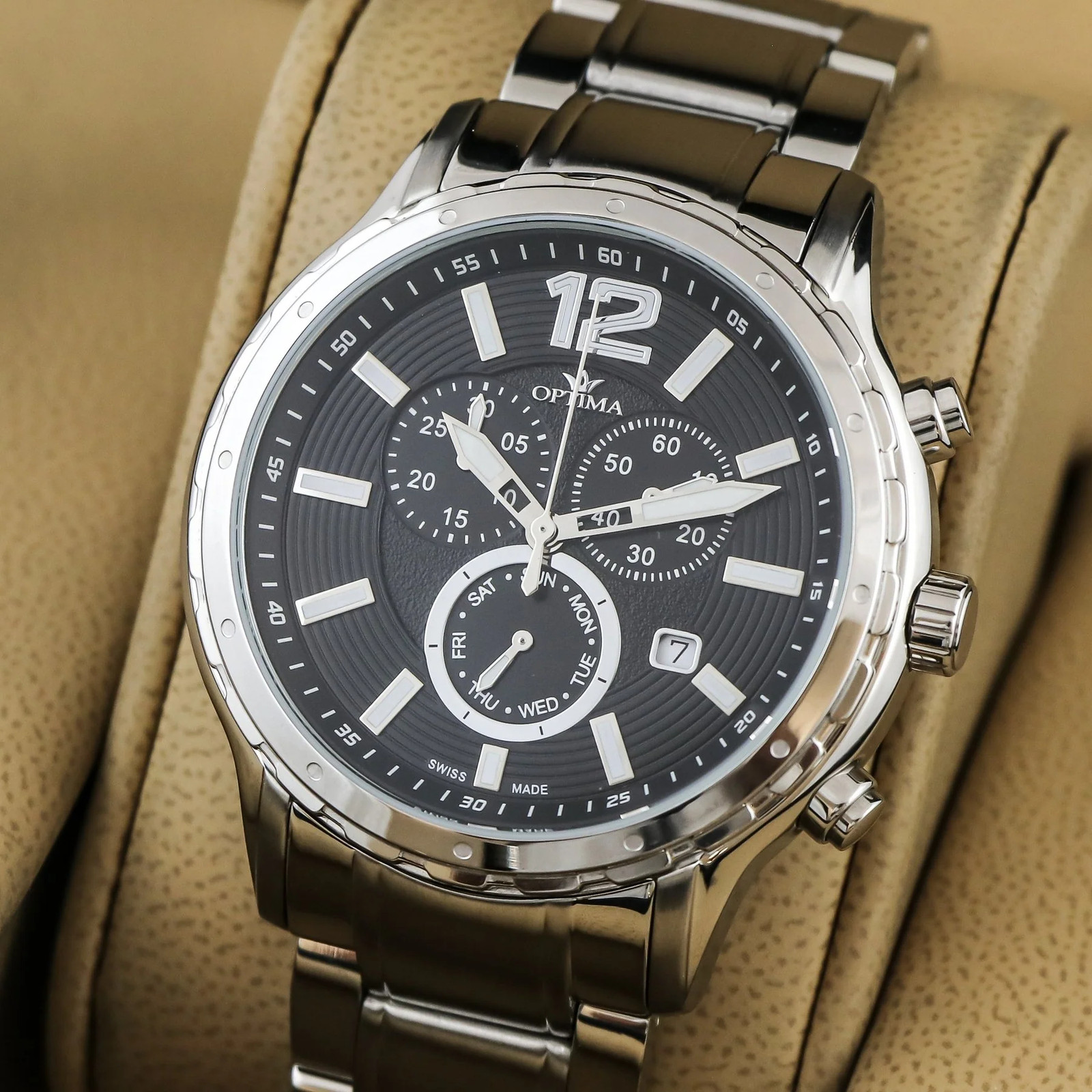 Optima – Swiss Chronograph – OSC362-SS-3 Swiss Ronda 44.5 mm OSC362 50 m (5