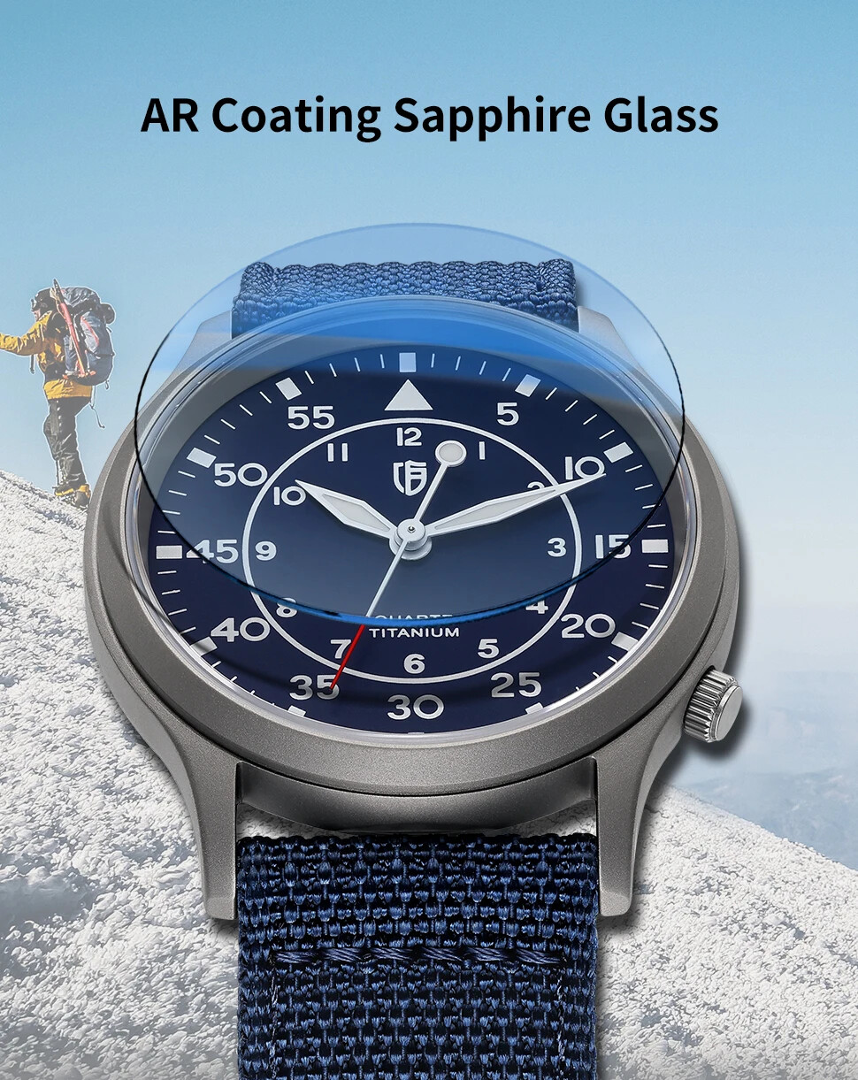 Titanium Watch for Men AR Coating Sapphire Wristwatch Luminous modern Fashion