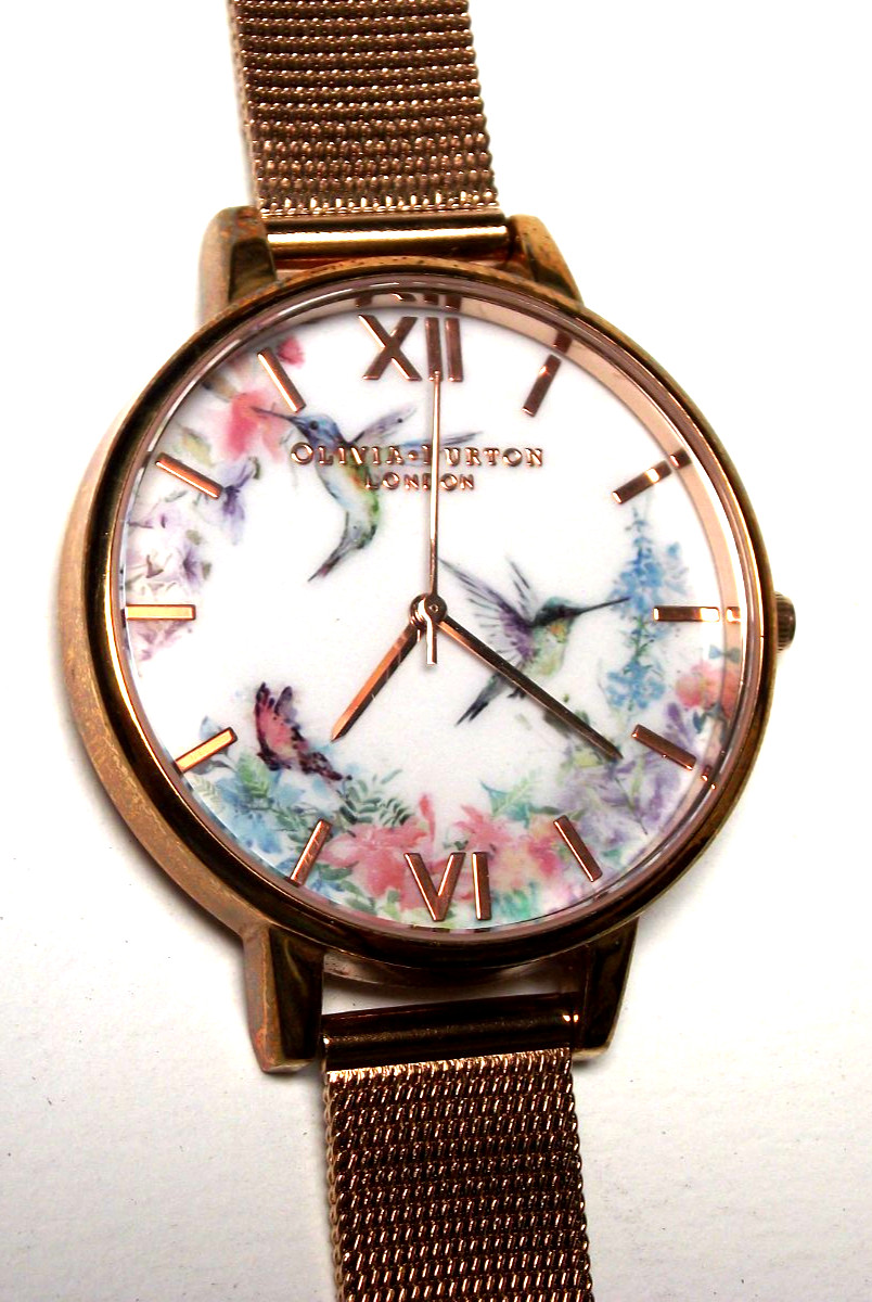 Open Box OOAK Olivia Burton 38MM Enchanted Garden Copper Lady’s Watch w/New Batt