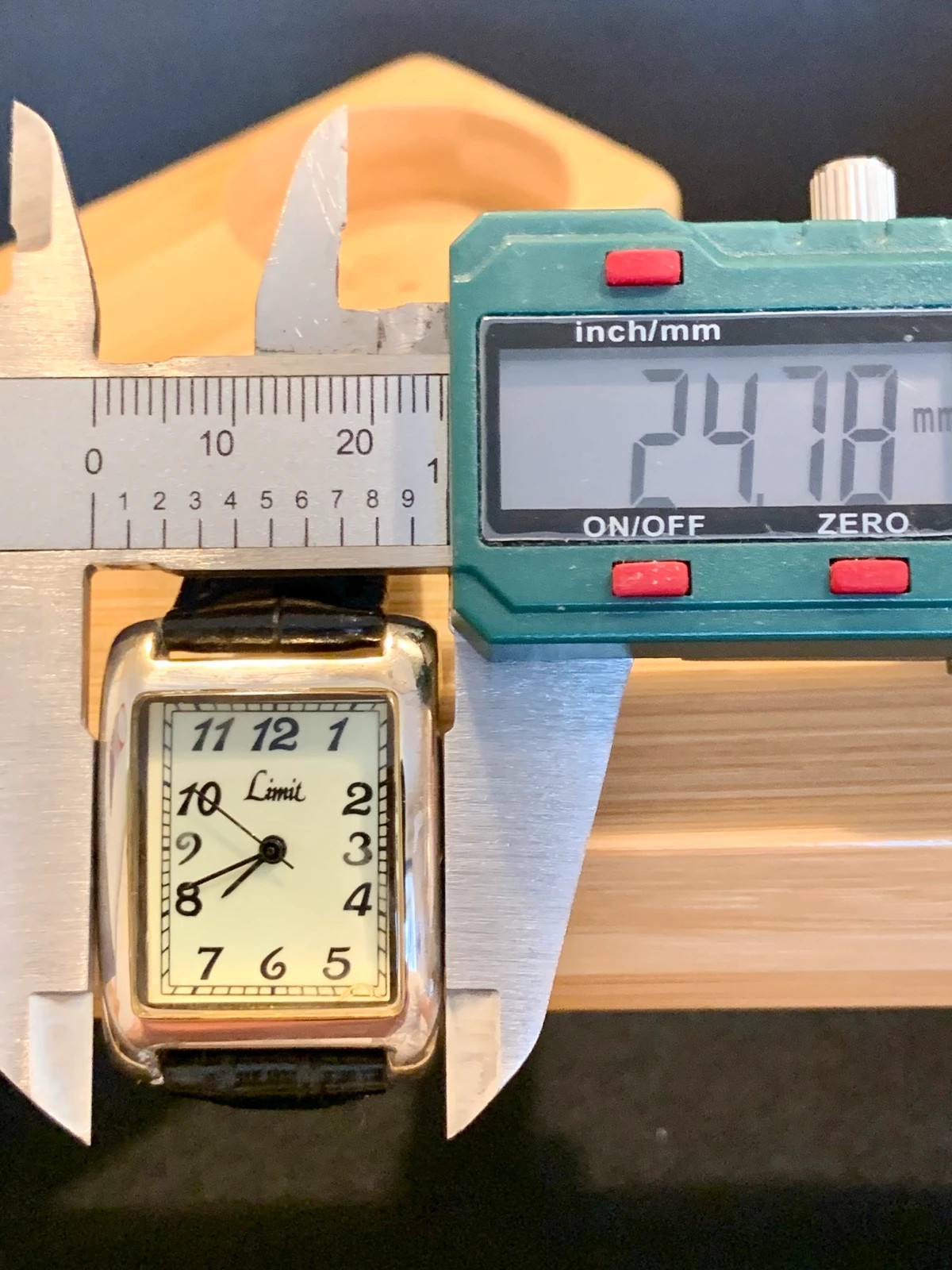 Limit Rectangular Ladies Watch White Dial Black Strap 24x32mm New Battery