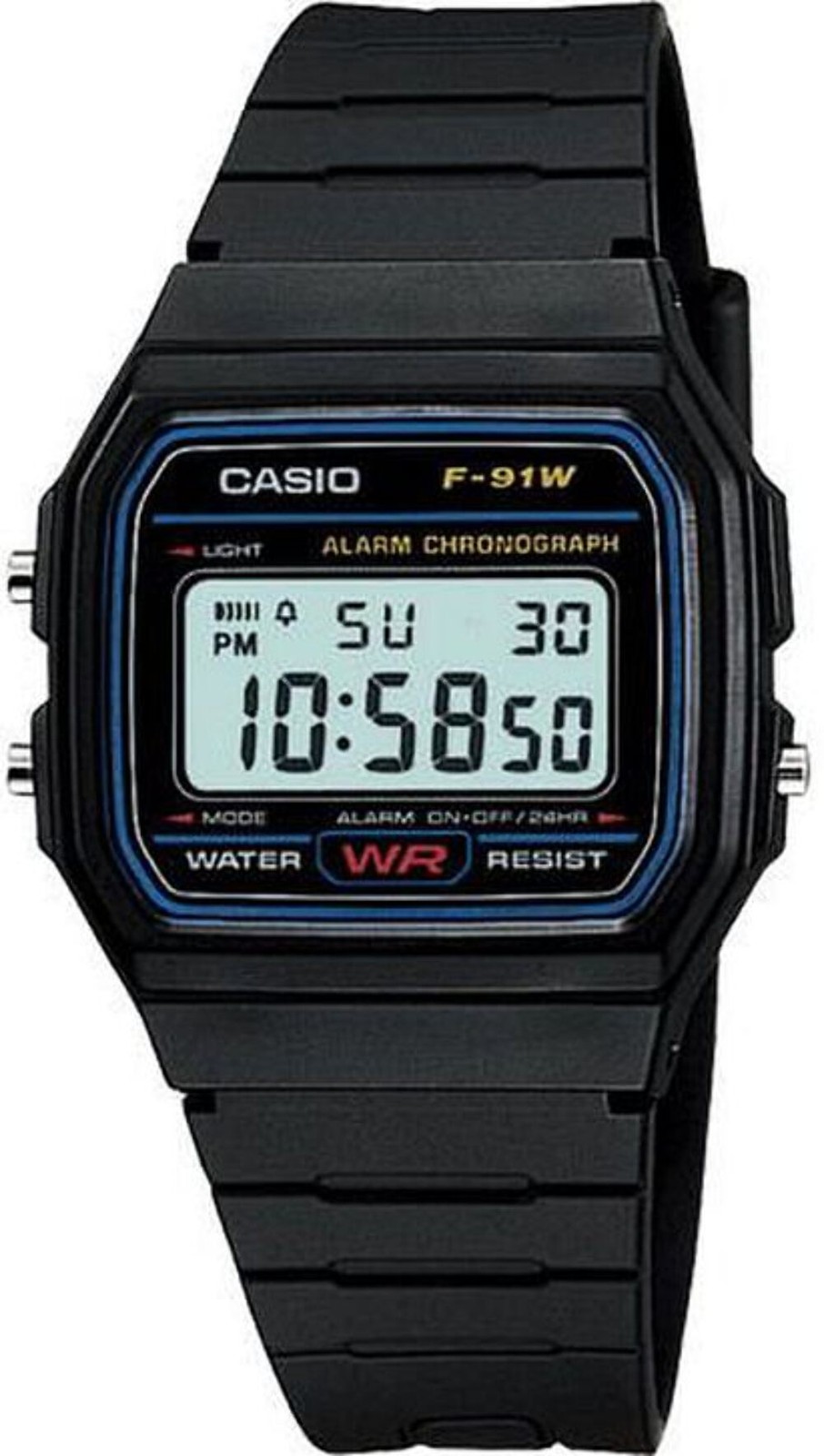 Casio F91W-1D Men’s Classic Black Digital Watch F91W-1
