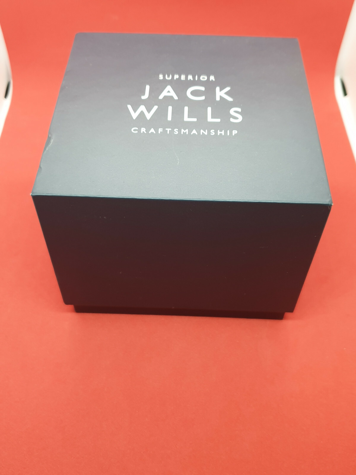 mens jack wills chrome watch with date display 3atm,brown tan strap new in box.