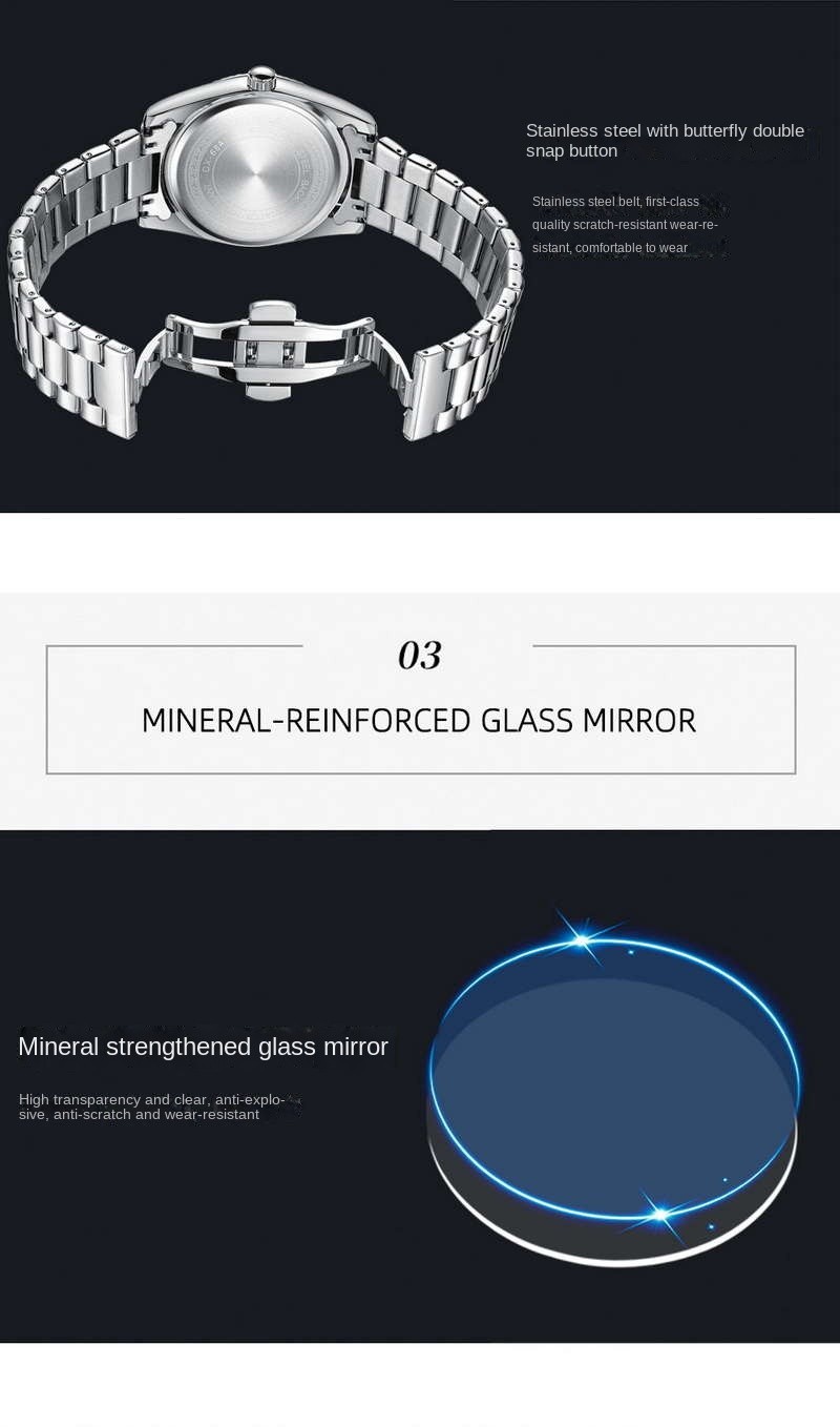 CHENXI Men’s/Women’s Luminous Waterproof Calendar Quartz Couple Wristwatch Gift