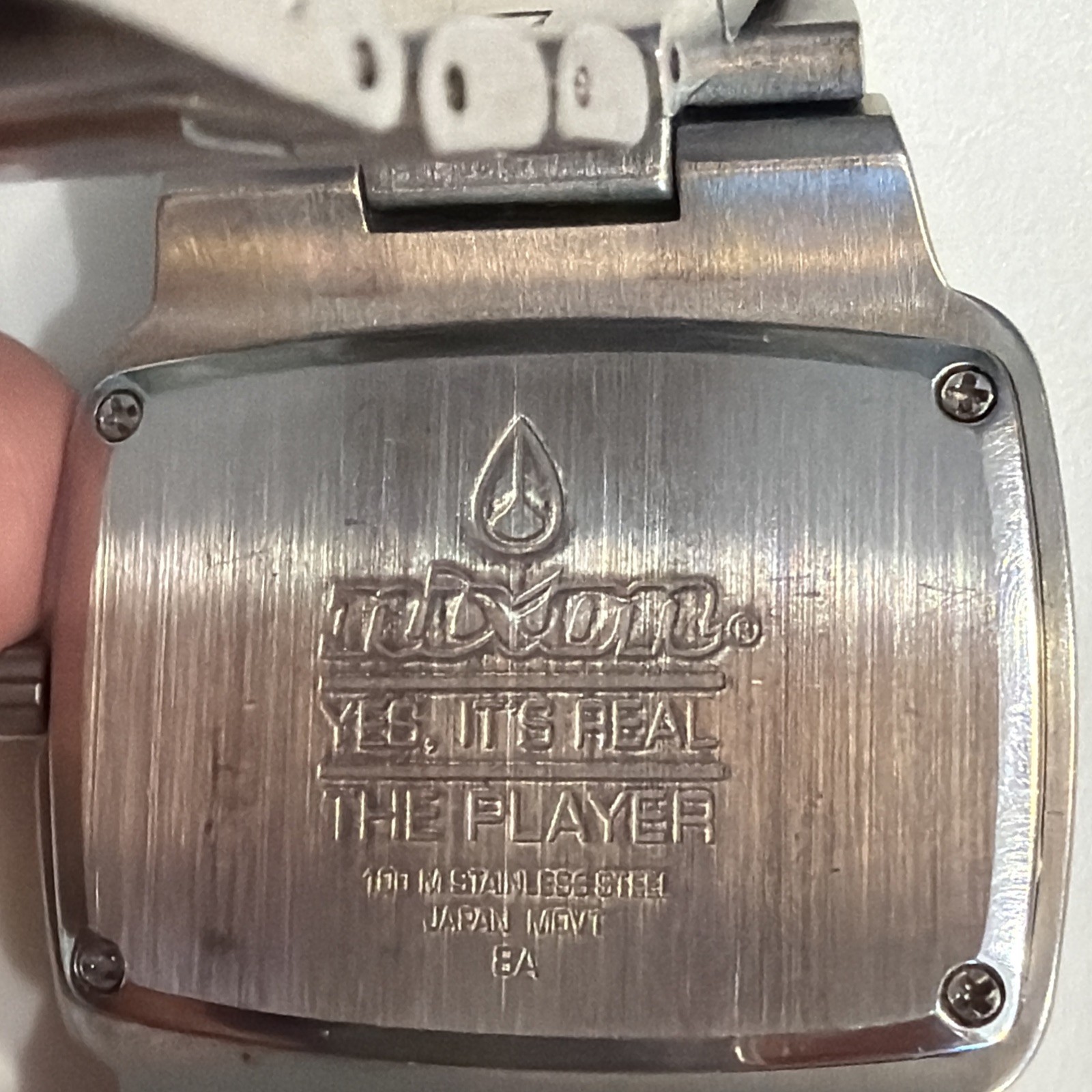 Nixon PLAYER Limited SILVER Rare Yes It’s Real Wristwatch Working