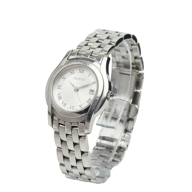 Gucci G Class Watch 5500L Quartz Silver Dial Stainless Steel Ladies