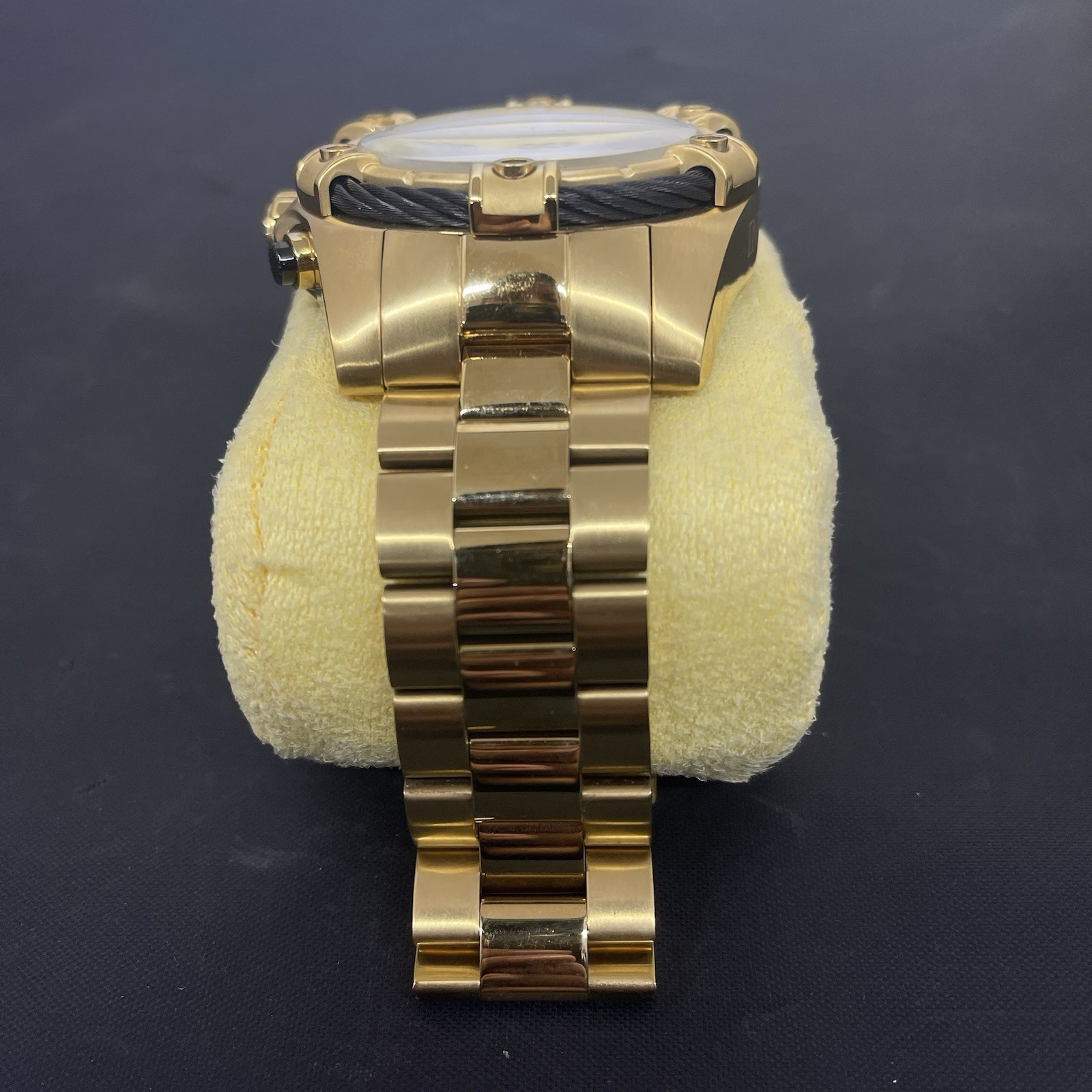 Invicta Men’s 25515 Bolt Quartz Chronograph Gold Dial Watch