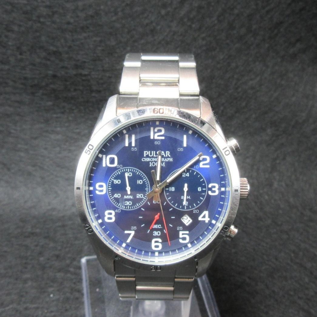 SEIKO Pulsar Chronograph VD53-X262 Men’s Quartz Watch Business Formal Used Japan