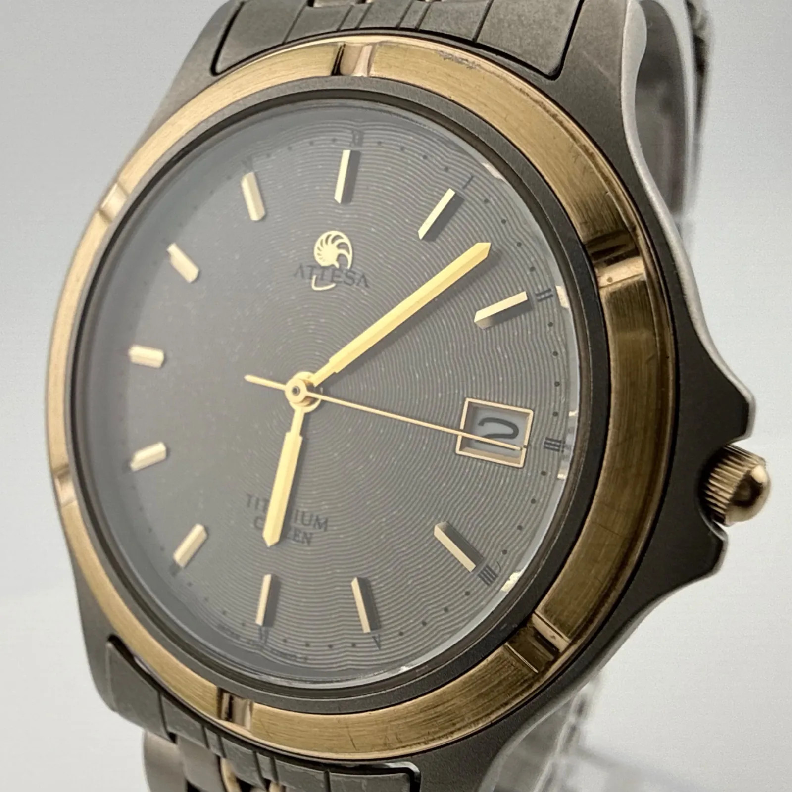 CITIZEN ATTESA TITANIUM 4713-472195 Men’s Quartz Watch, Working Condition, B