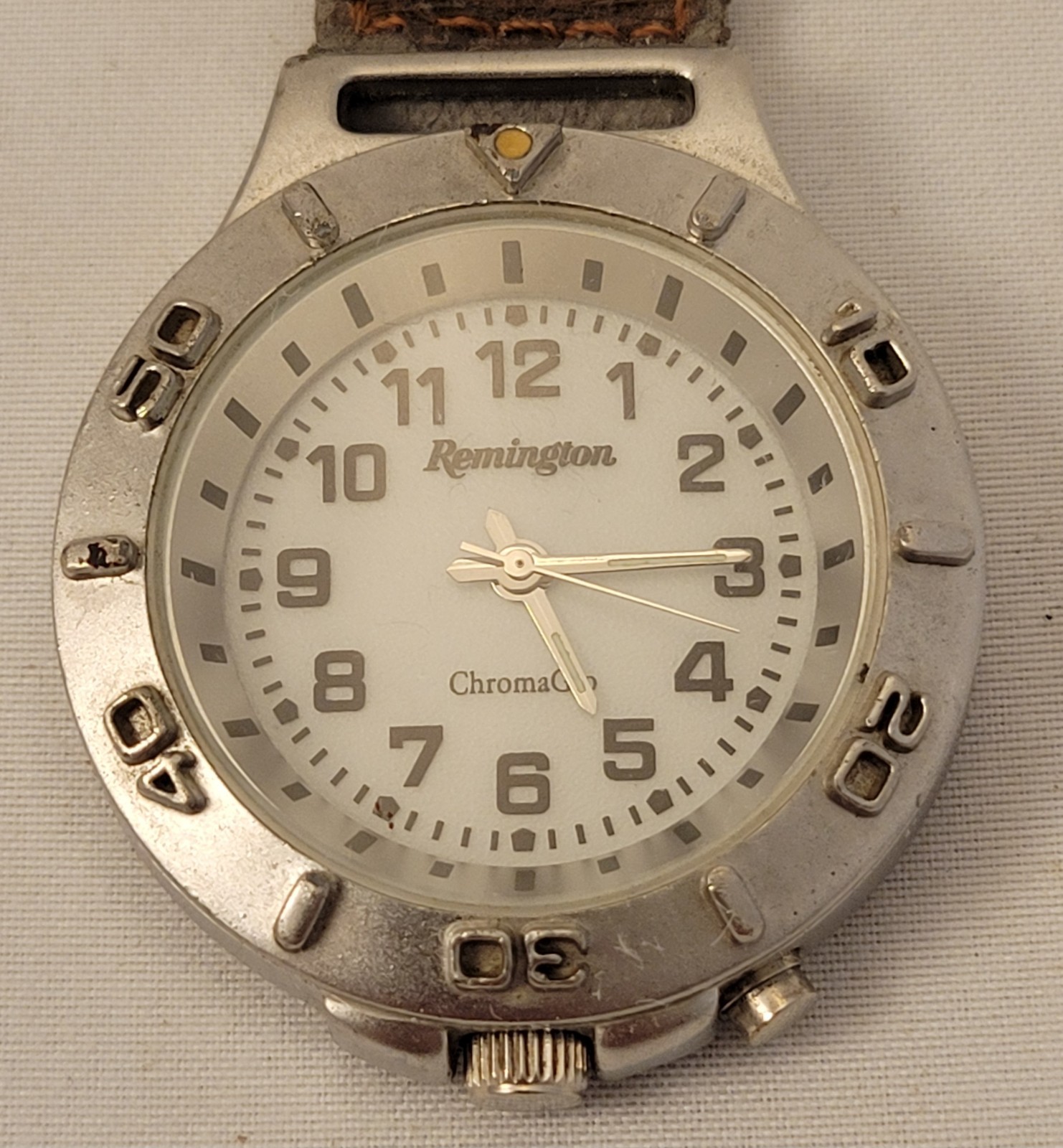 Remington ChromaGlo Quartz Pocket Watch with Strap and Swivel Trigger Snap Hook