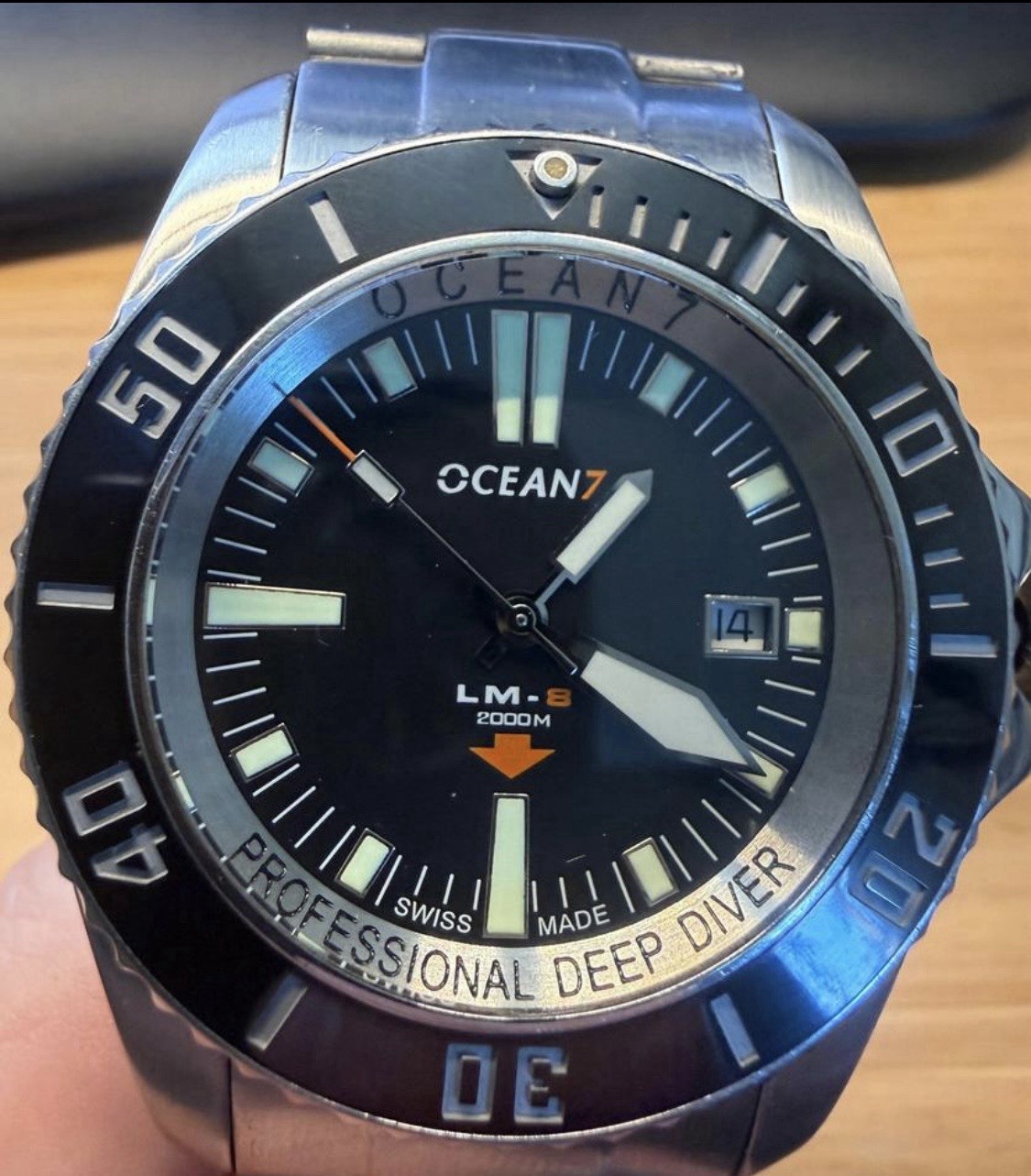 OCEAN7 Model LM-8 Automatic 2000m Diver Swiss 45mm Men’s Watch